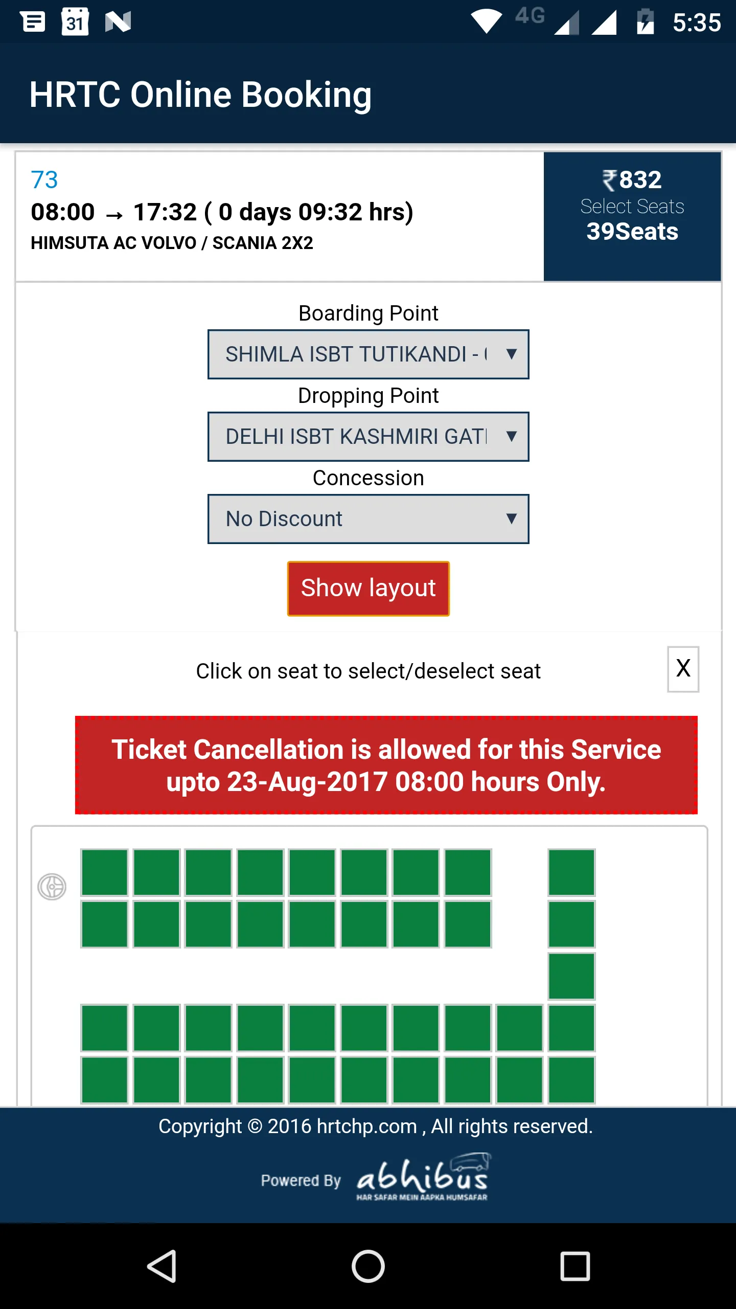 HRTC Online Booking Official | Indus Appstore | Screenshot