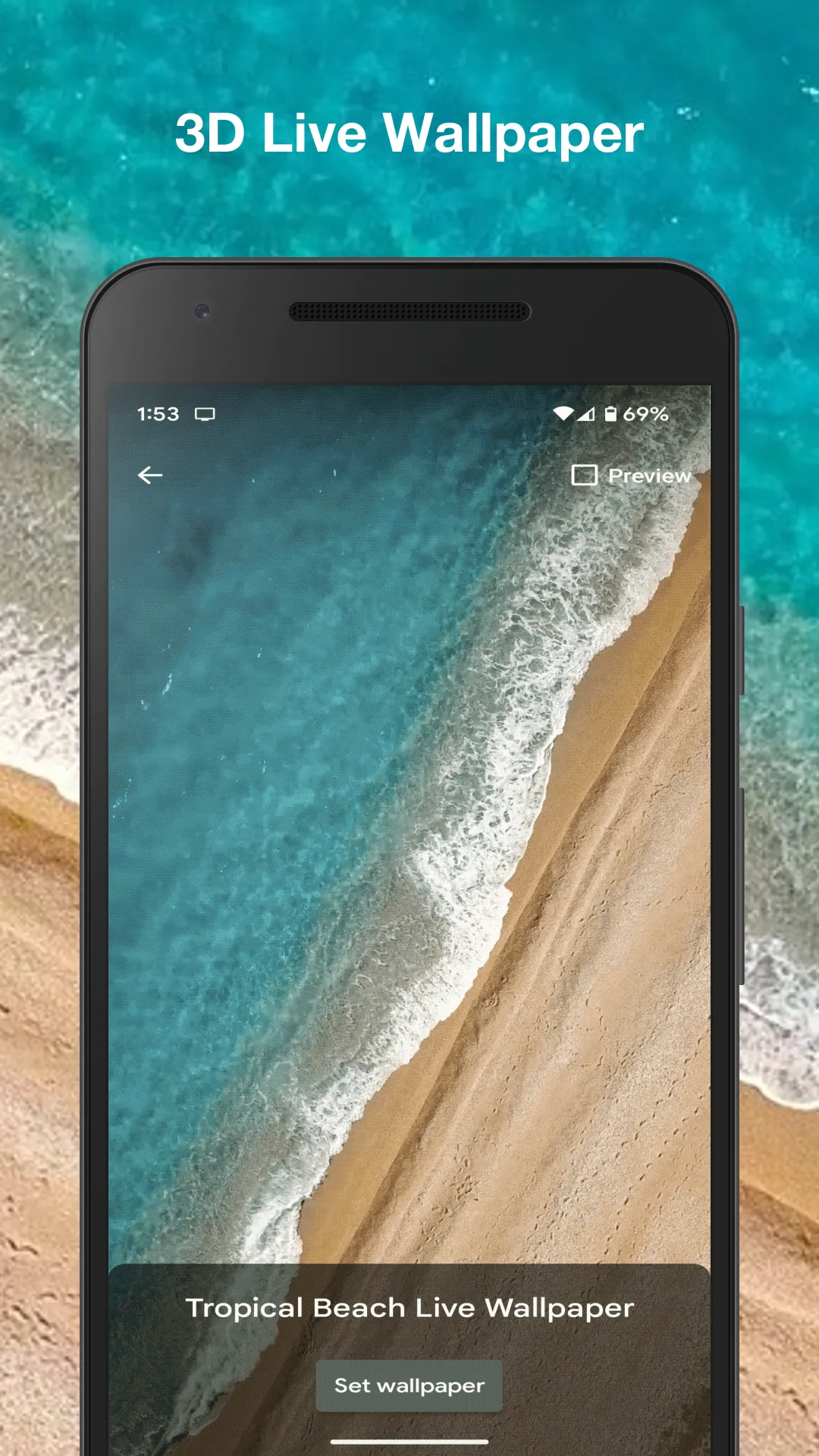 Tropical Beach Live Wallpaper | Indus Appstore | Screenshot