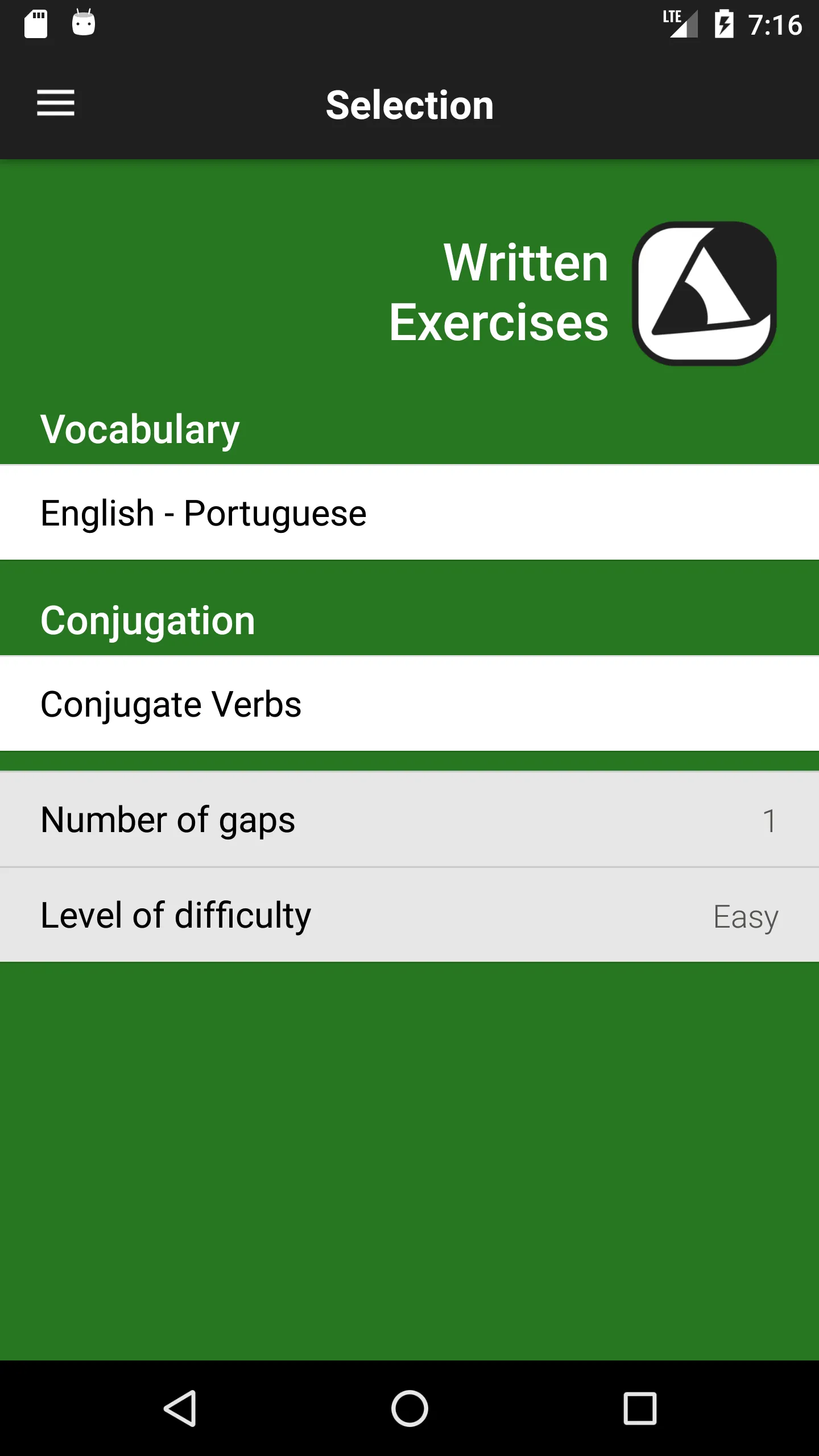 Portuguese Verbs & Forms | Indus Appstore | Screenshot