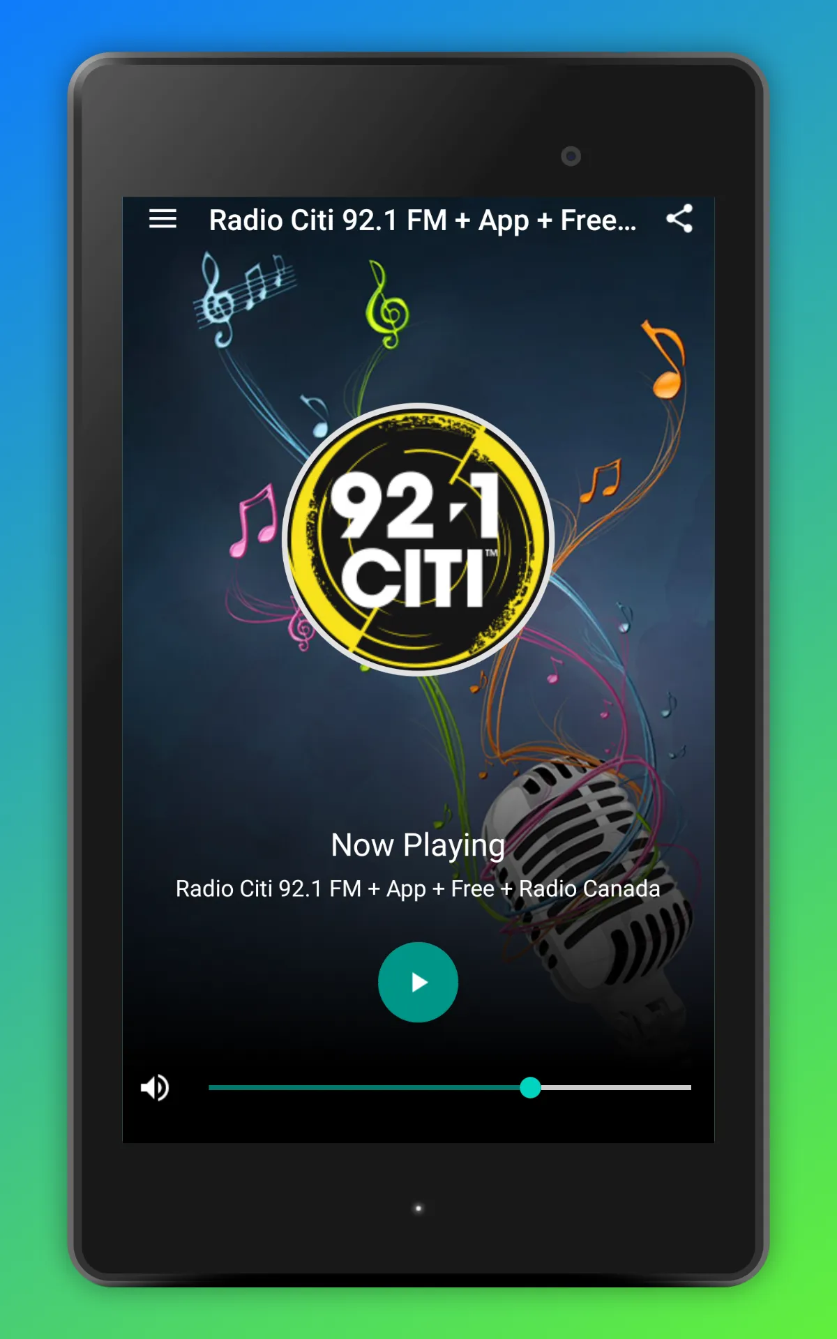 92.1 Citi FM Winnipeg Radio CA | Indus Appstore | Screenshot