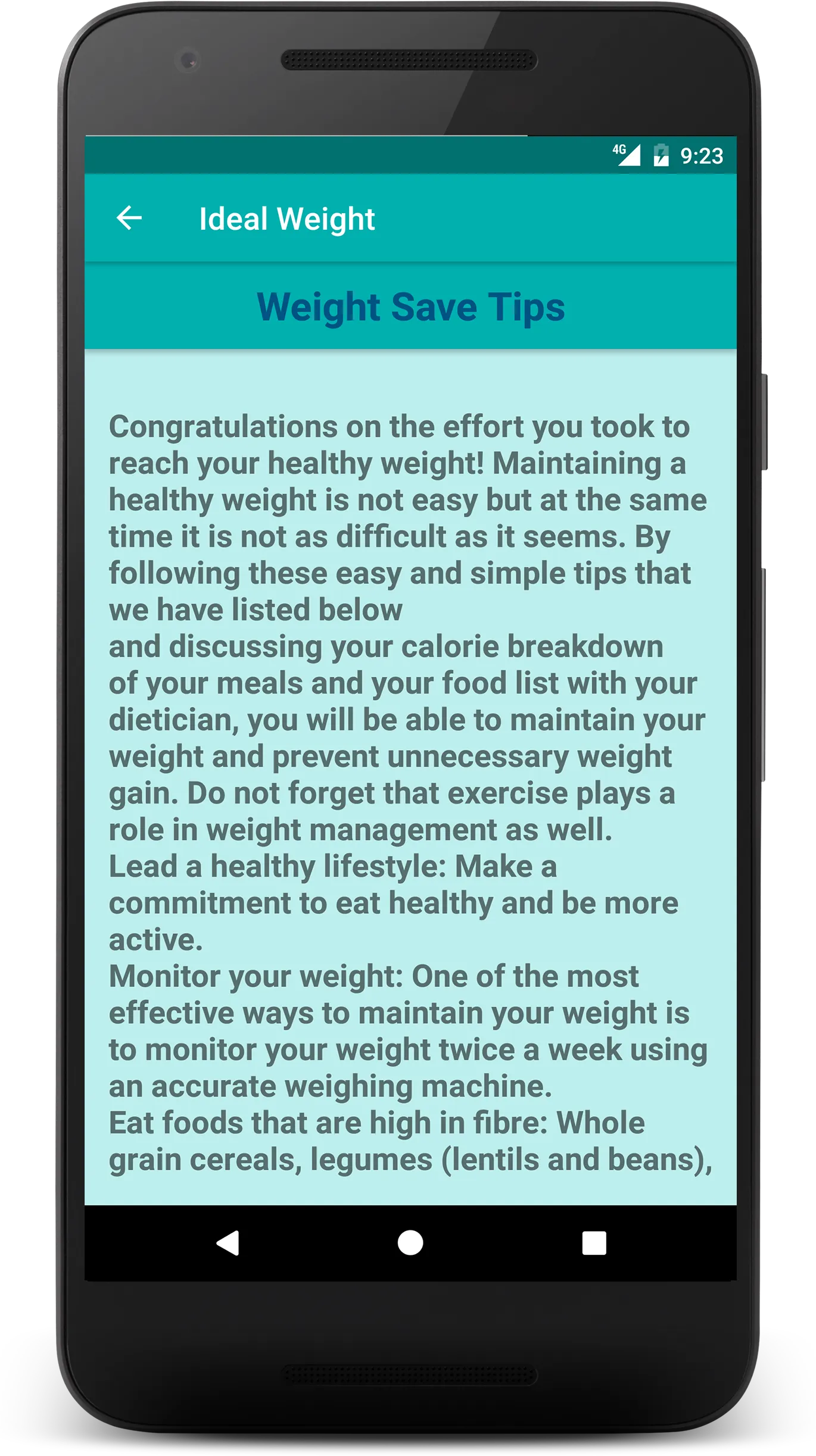 Ideal Weight - BMI Calculator | Indus Appstore | Screenshot