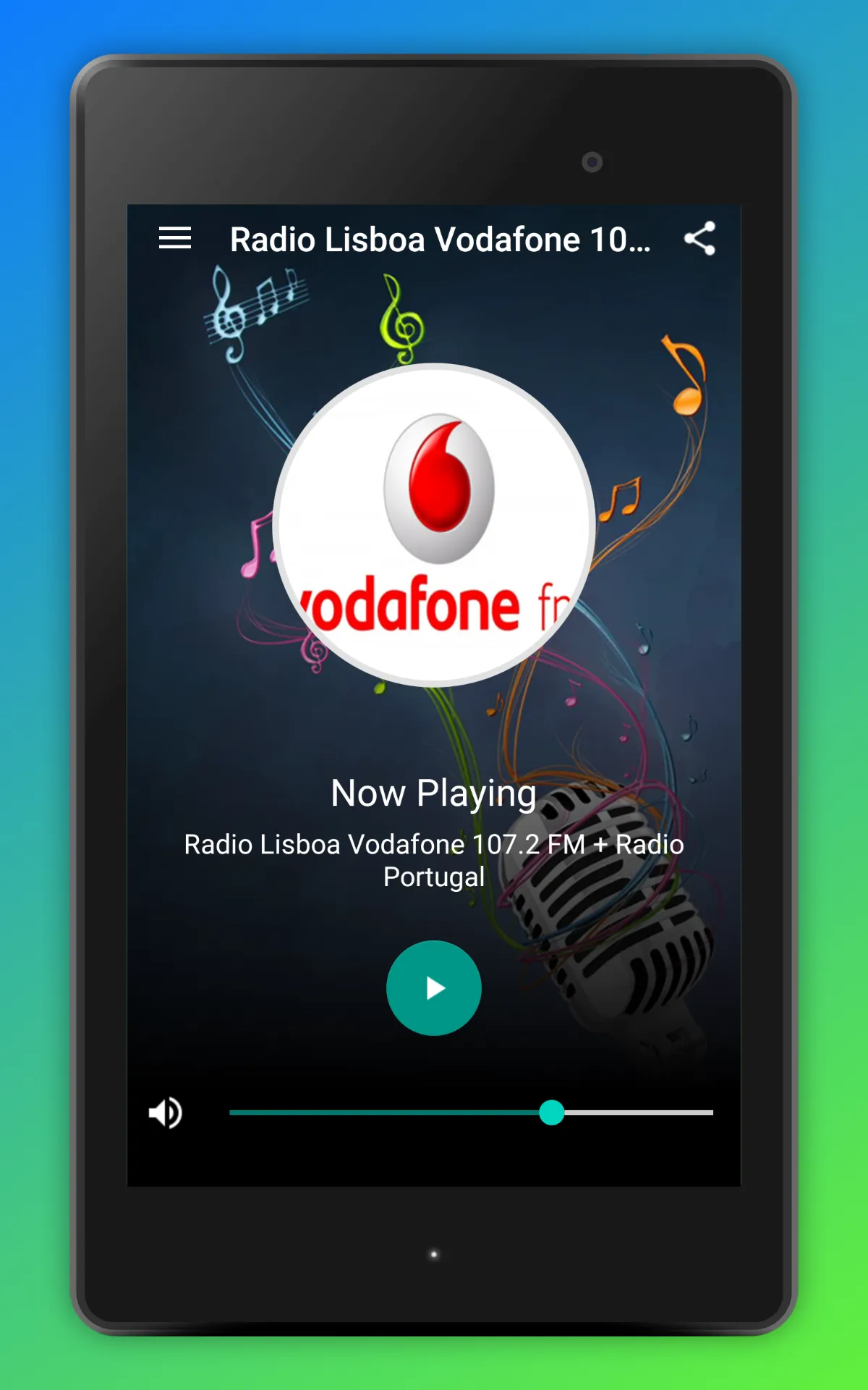 Vodafone FM Radio Lisboa App | Indus Appstore | Screenshot