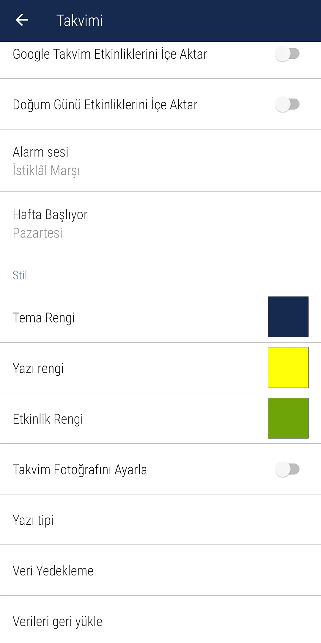 Türkiye Takvimi | Indus Appstore | Screenshot