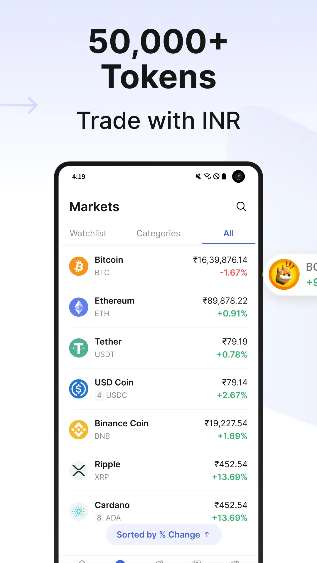 CoinDCX: Bitcoin Crypto App | Indus Appstore | Screenshot