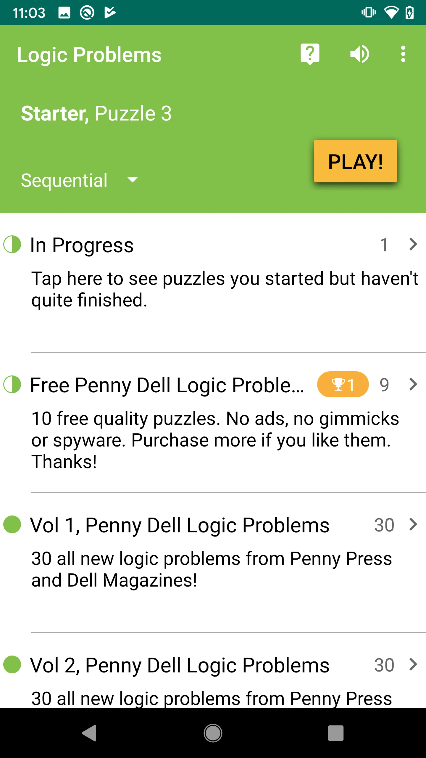 HARD Penny Dell Logic Problems | Indus Appstore | Screenshot