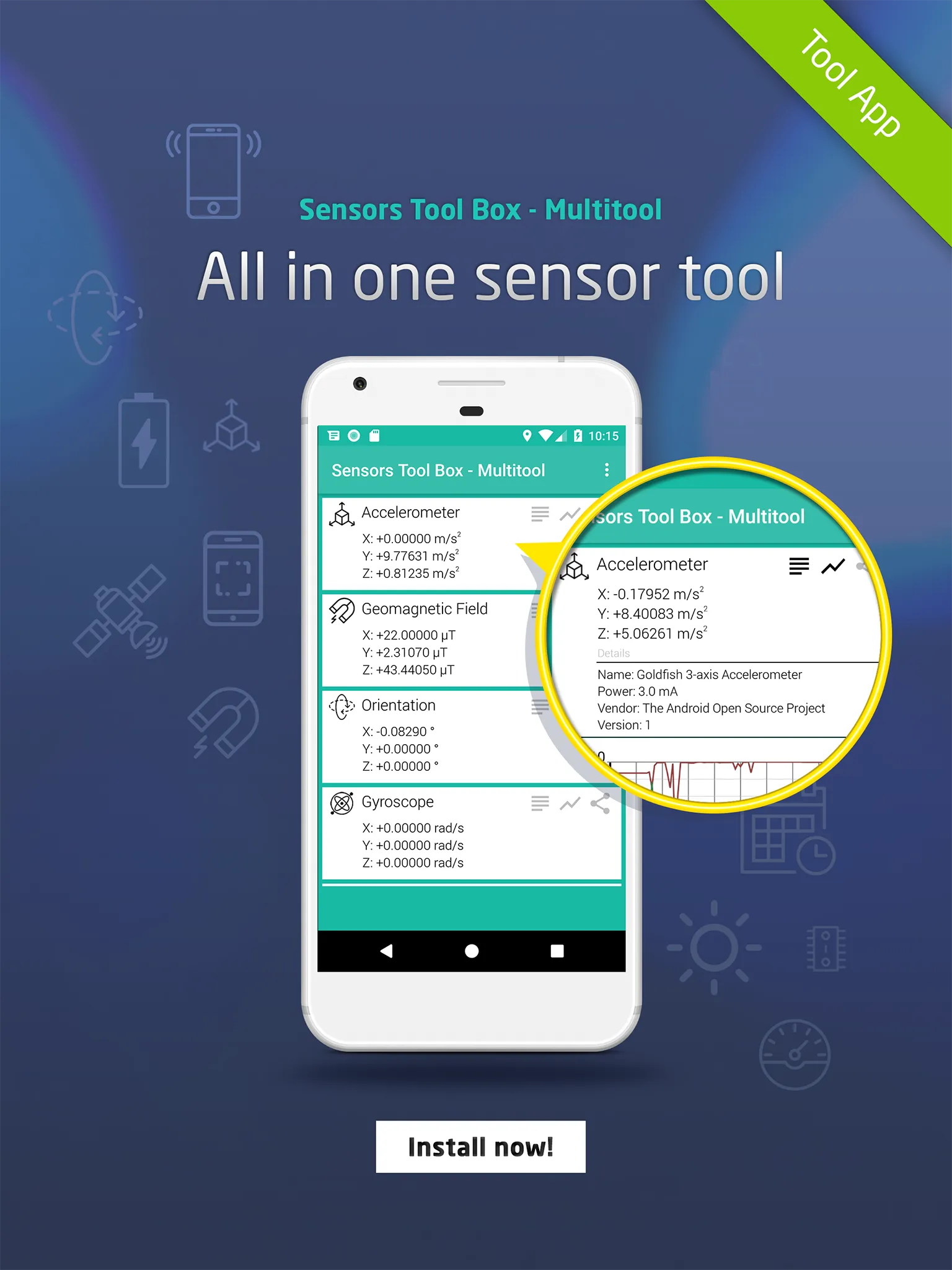 Sensors Toolbox - Multi Tool | Indus Appstore | Screenshot