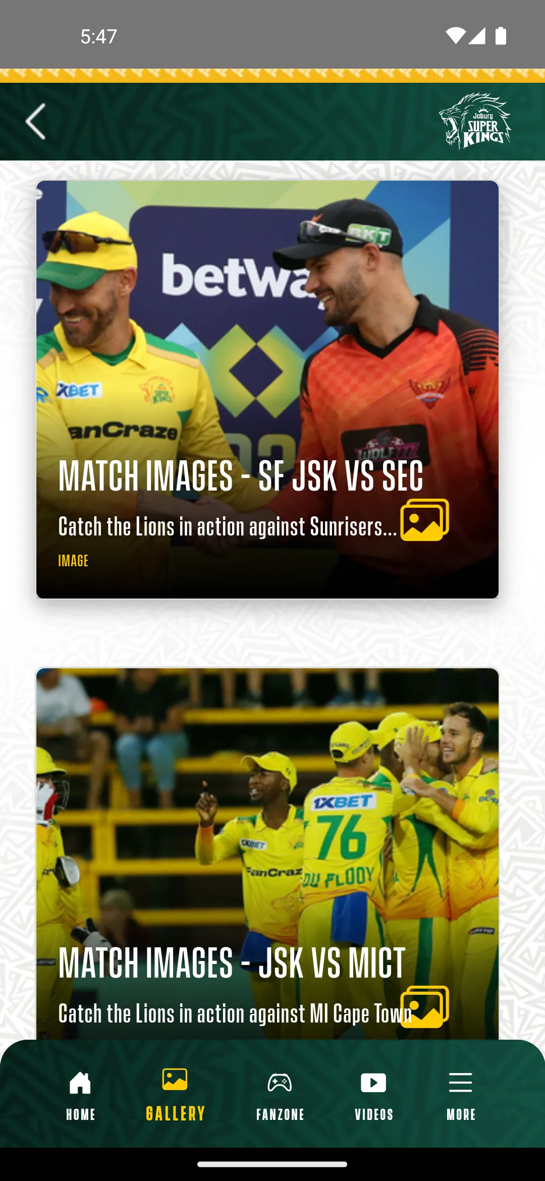 Joburg Super Kings | Indus Appstore | Screenshot