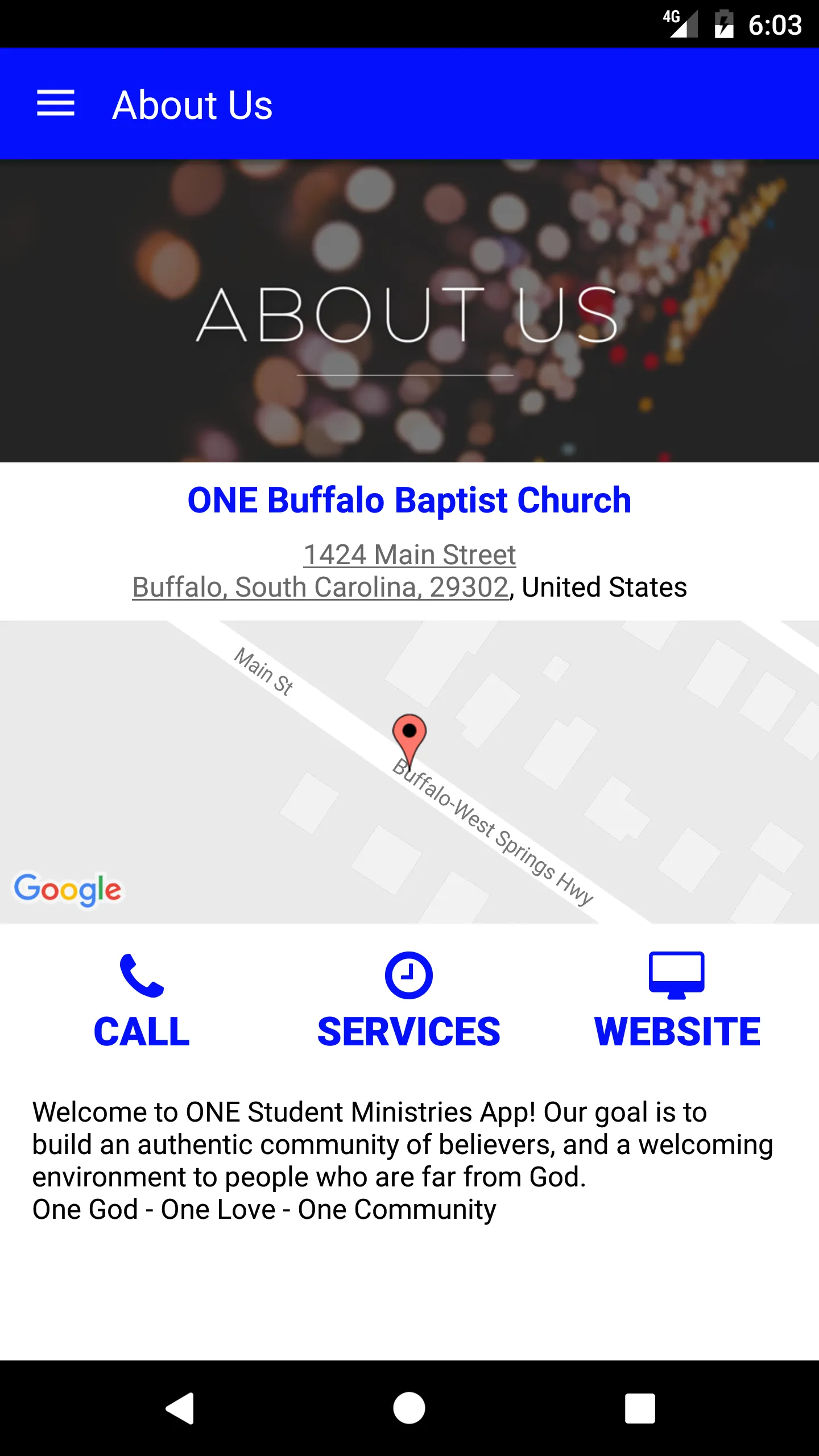 ONE Buffalo Baptist Church | Indus Appstore | Screenshot