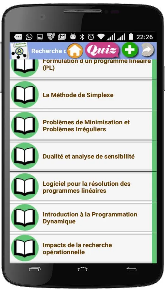 Cours Recherche opérationnelle | Indus Appstore | Screenshot