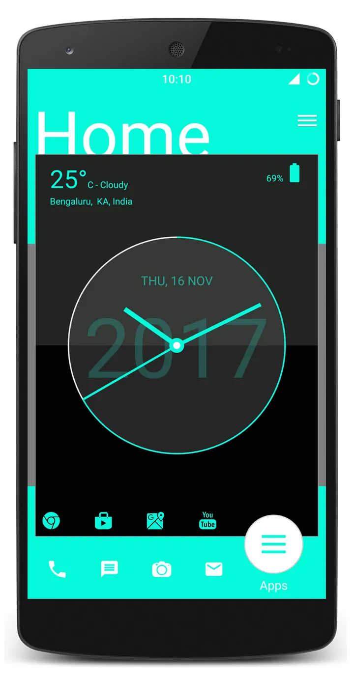 Analog Clock Launcher -Applock | Indus Appstore | Screenshot