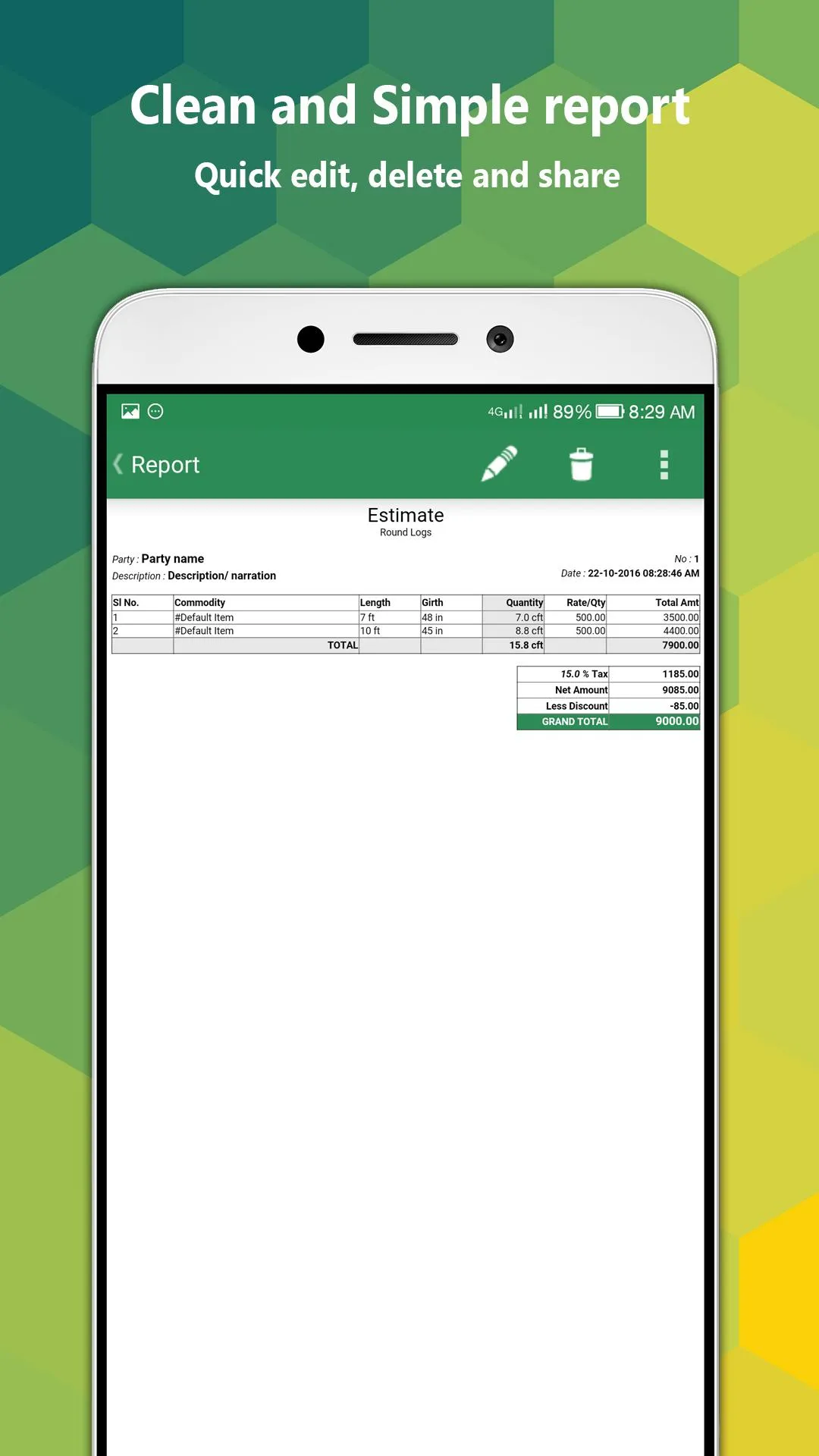 Timber Calculator Plus | Wood | Indus Appstore | Screenshot
