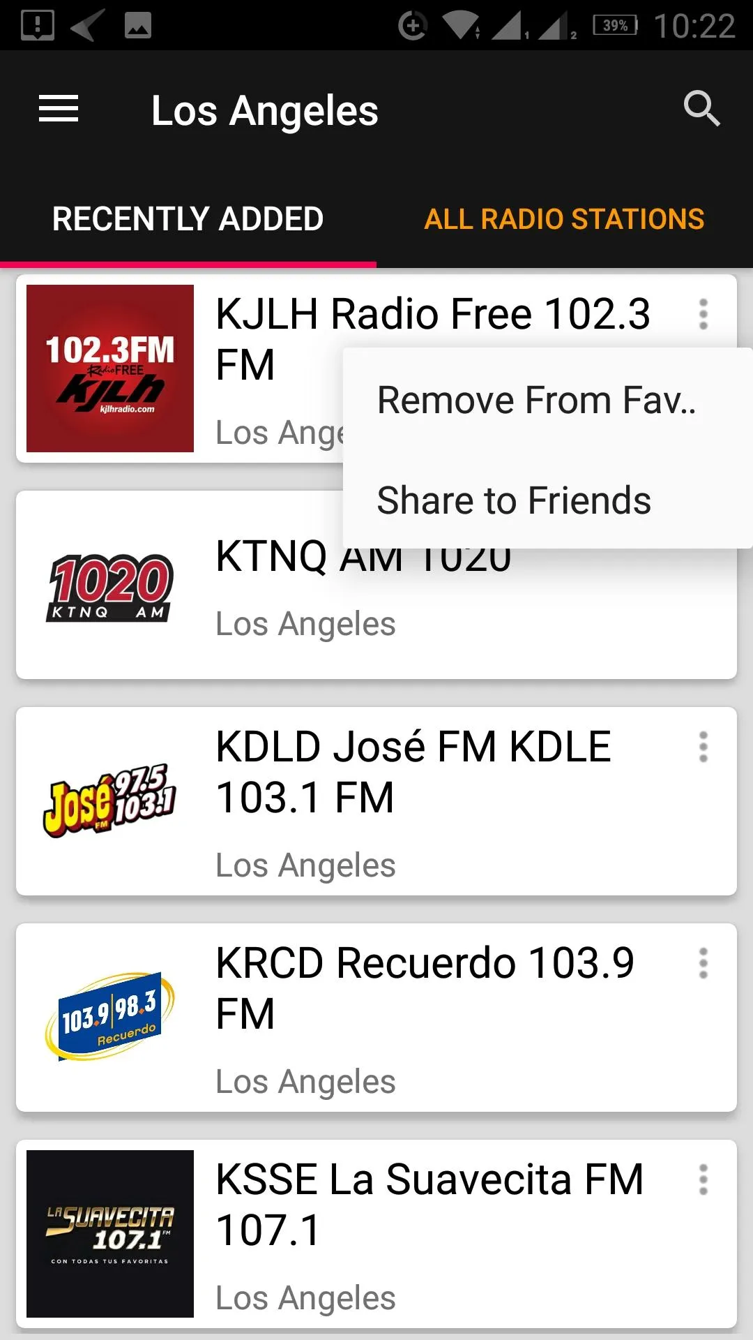 Los Angeles Radio Stations | Indus Appstore | Screenshot