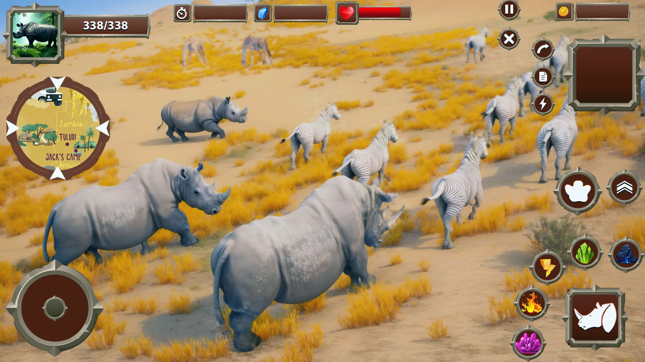Virtual Wild Rhino Family Sim | Indus Appstore | Screenshot