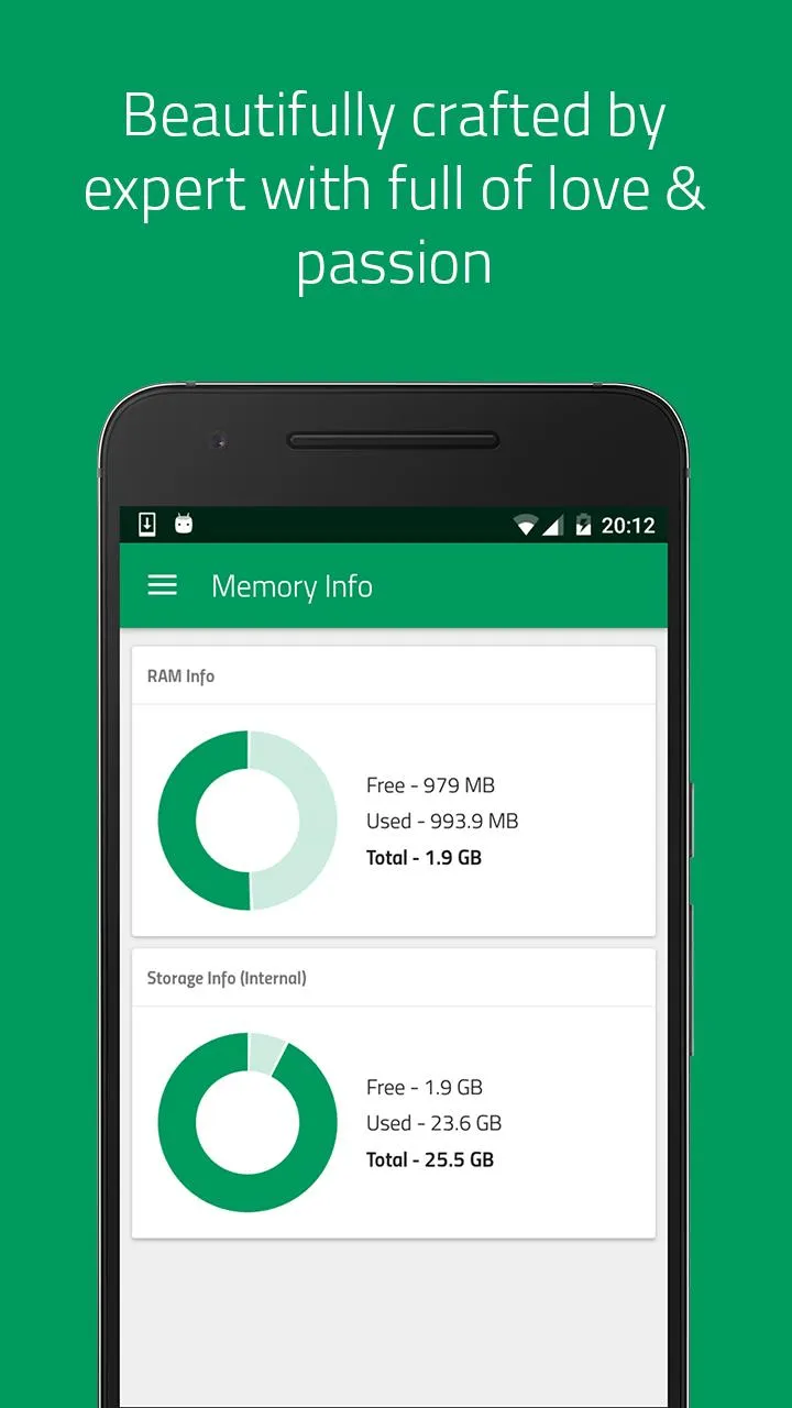 Memory Info (RAM, ROM Internal | Indus Appstore | Screenshot