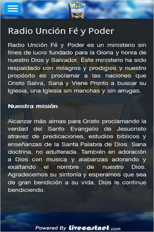 Radio Uncion Fe y Poder | Indus Appstore | Screenshot