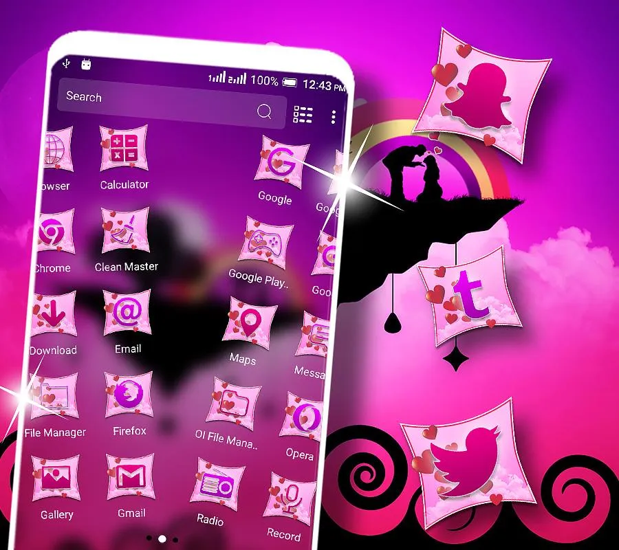 Couple On Sky Launcher Theme | Indus Appstore | Screenshot