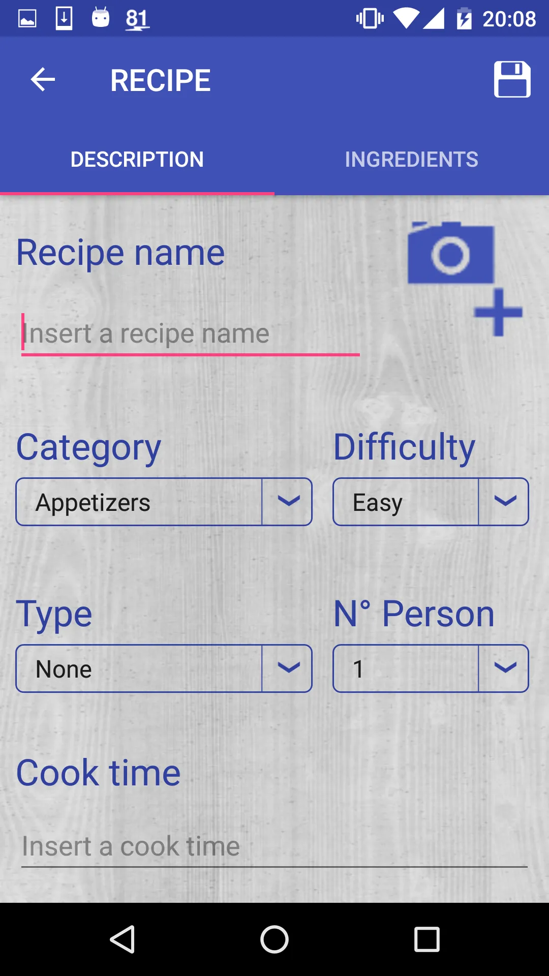 My Family Recipes | Indus Appstore | Screenshot