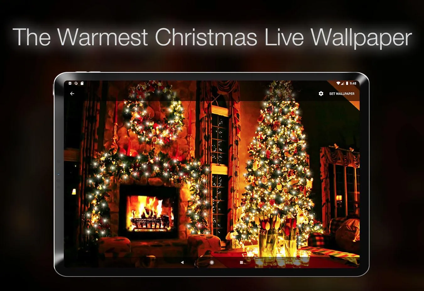 Xmas Fireplace Live Wallpaper | Indus Appstore | Screenshot