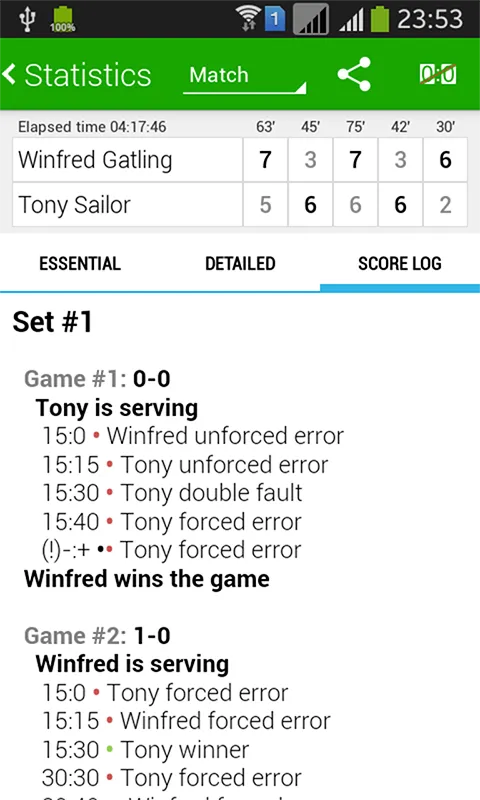 Tennis Math: score & stats | Indus Appstore | Screenshot