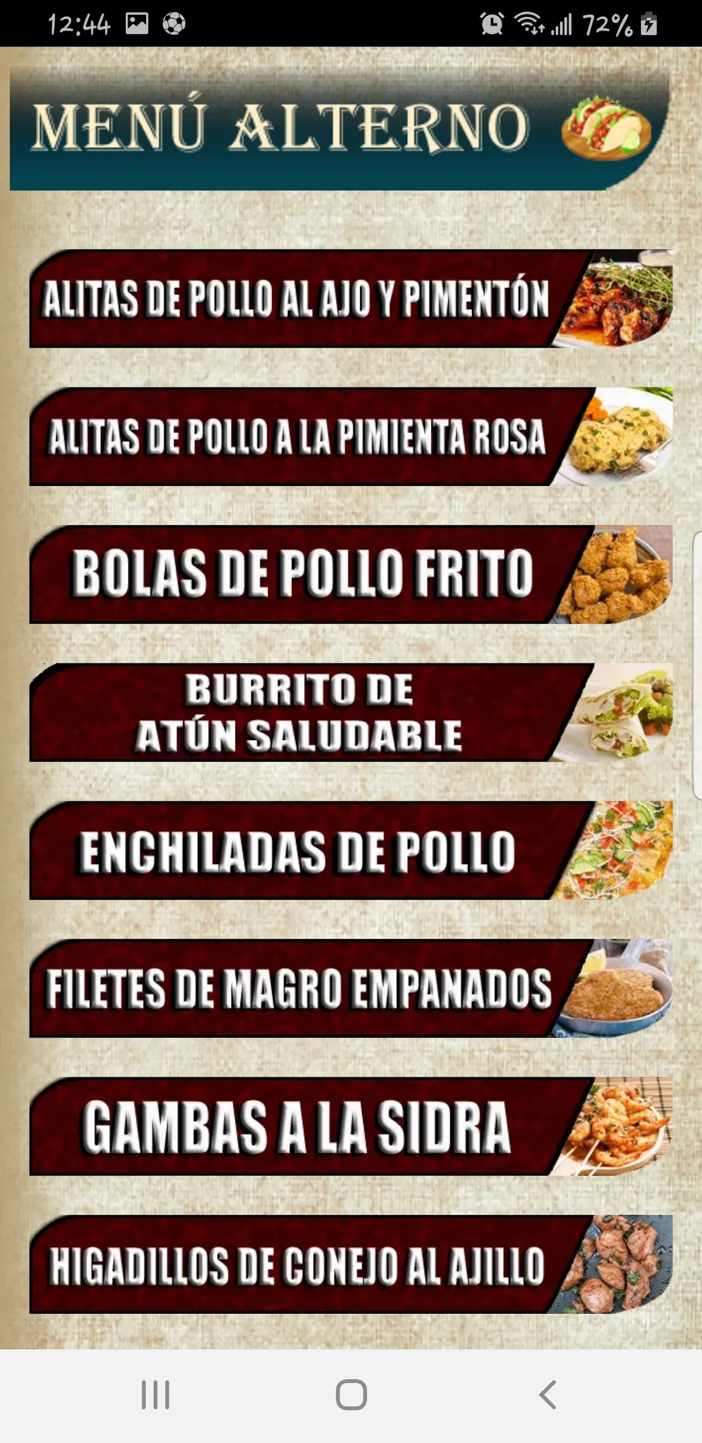 Recetas de Comida Casera | Indus Appstore | Screenshot