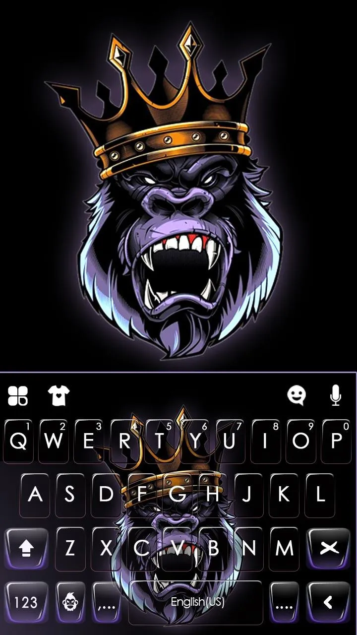 Angry Ape King Keyboard Theme | Indus Appstore | Screenshot