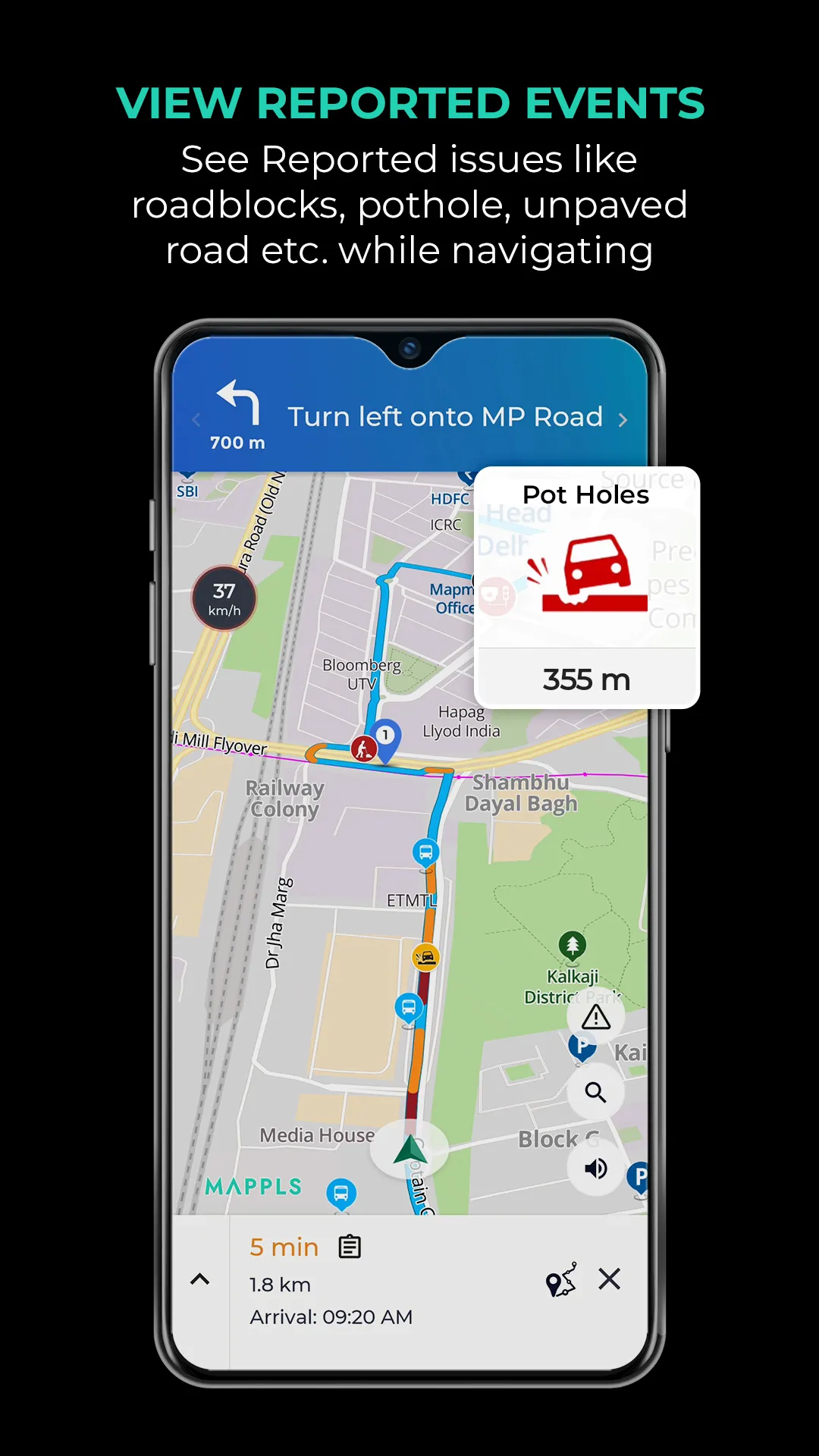 Mappls MapmyIndia Maps, Safety | Indus Appstore | Screenshot