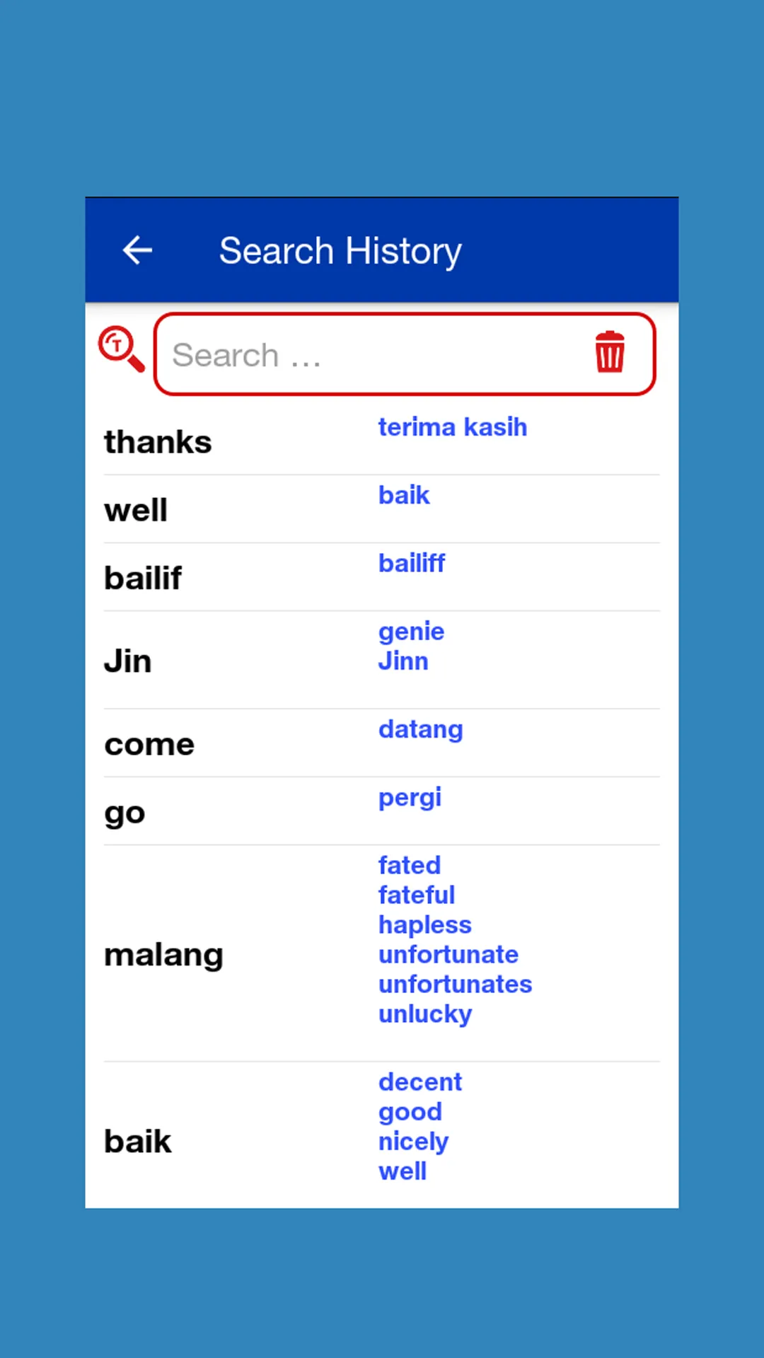 English Malay Dictionary | Indus Appstore | Screenshot