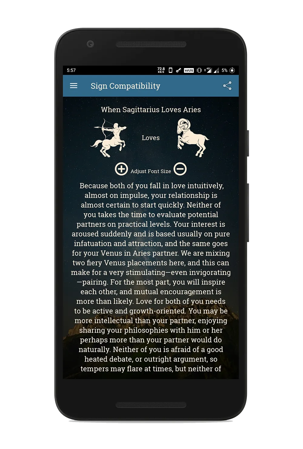 Sagittarius Horoscope | Indus Appstore | Screenshot