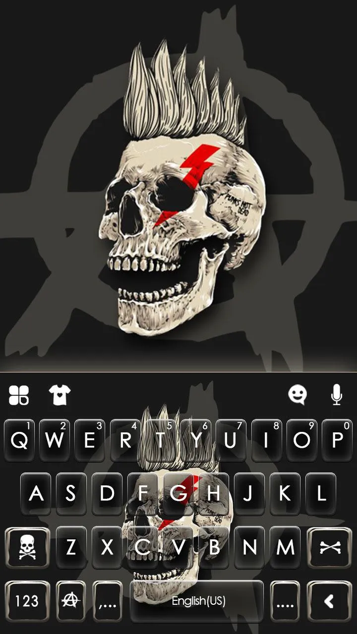 Punk Skull Keyboard Background | Indus Appstore | Screenshot