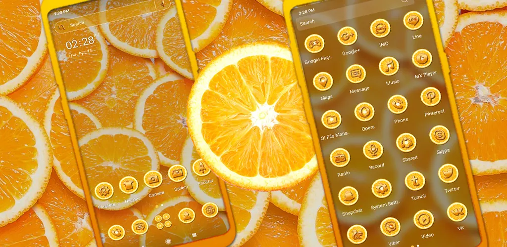 Orange Slice Theme Launcher | Indus Appstore | Screenshot