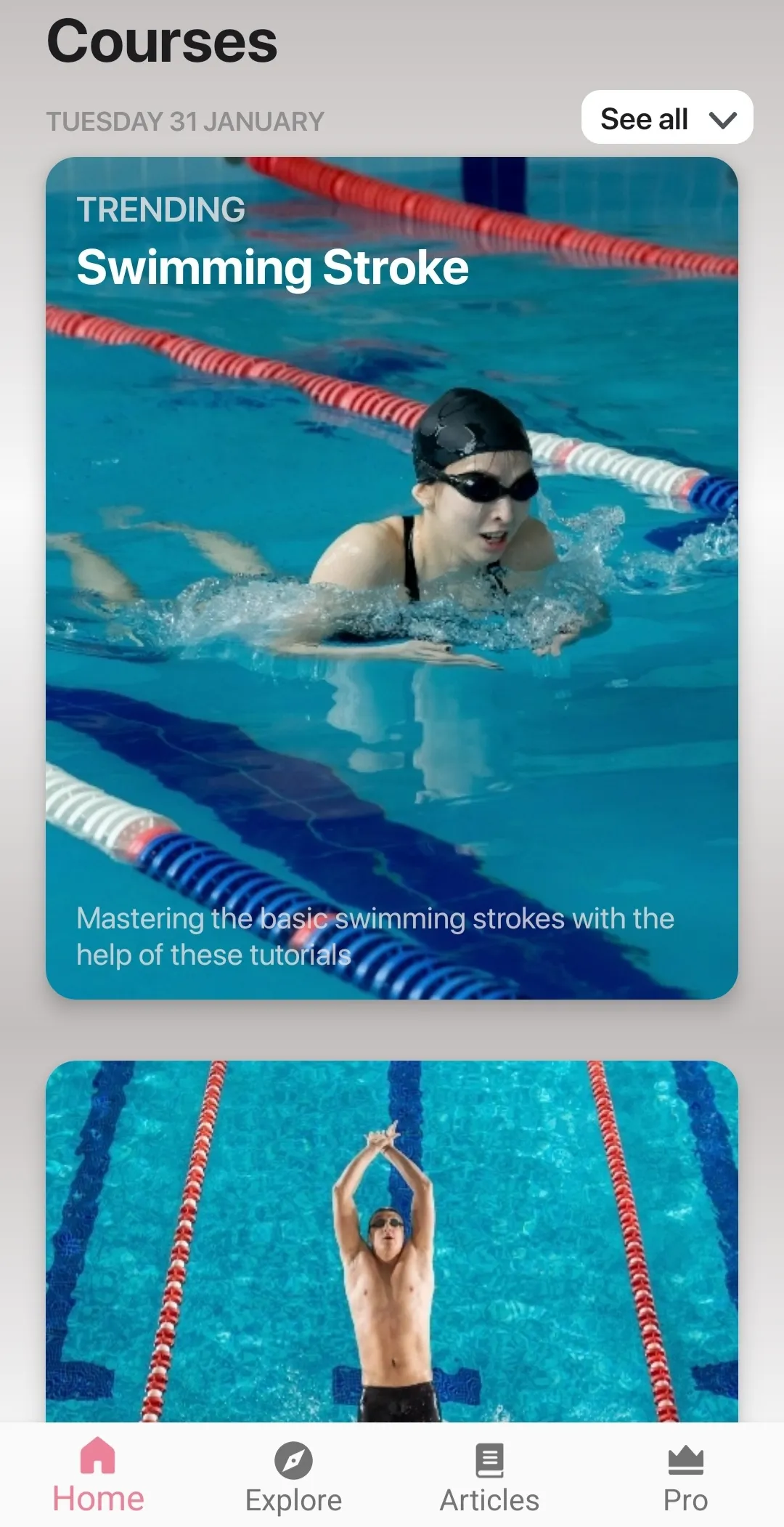 Swimming Lessons: Workout Plan | Indus Appstore | Screenshot