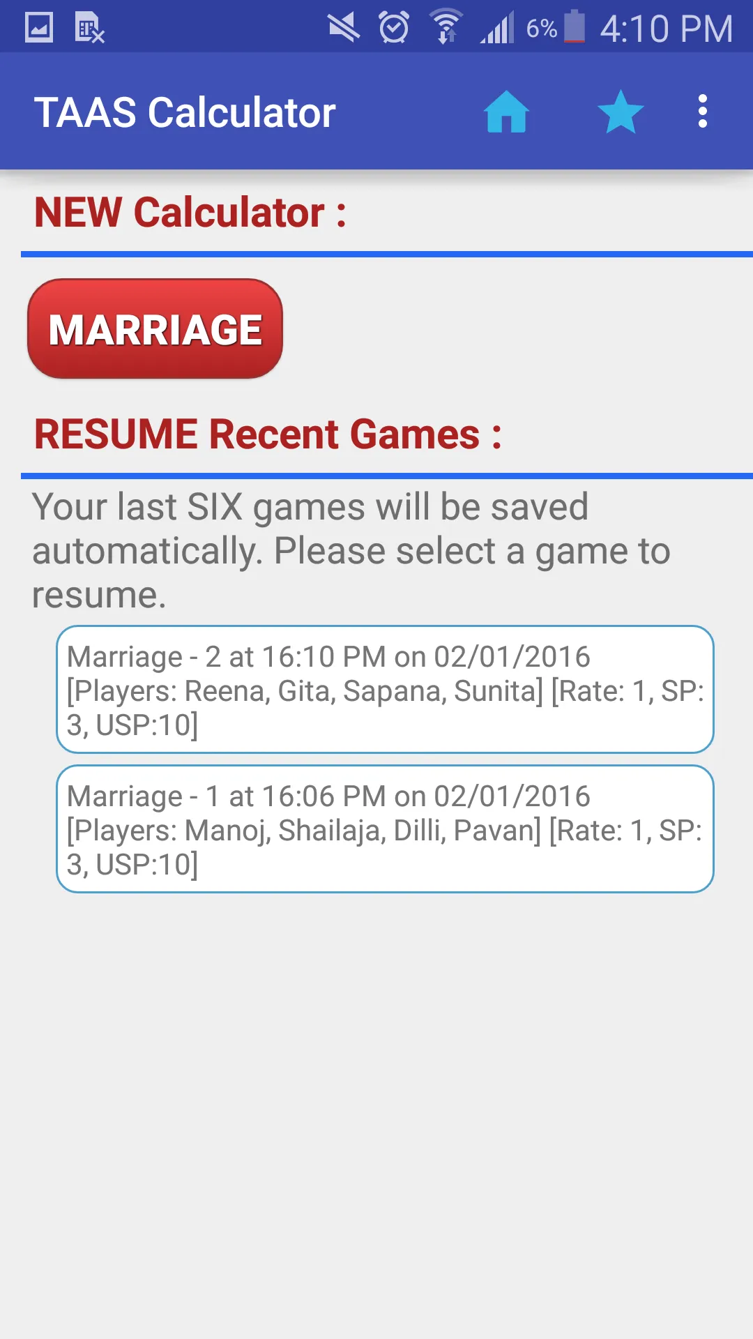 Marriage Taas Calculator | Indus Appstore | Screenshot