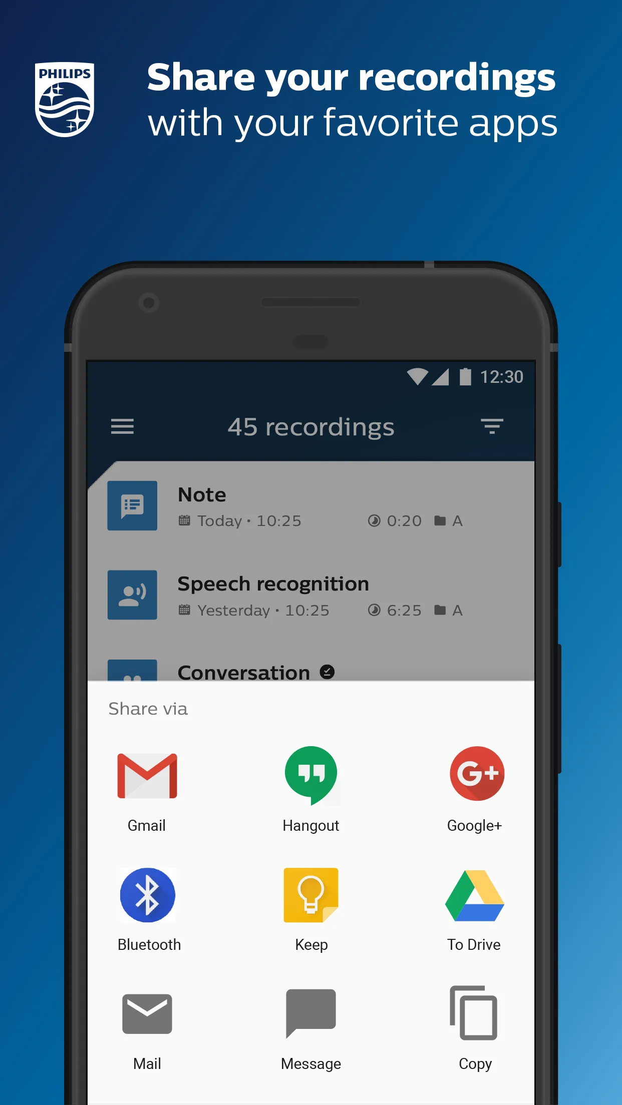 Philips VoiceTracer | Indus Appstore | Screenshot