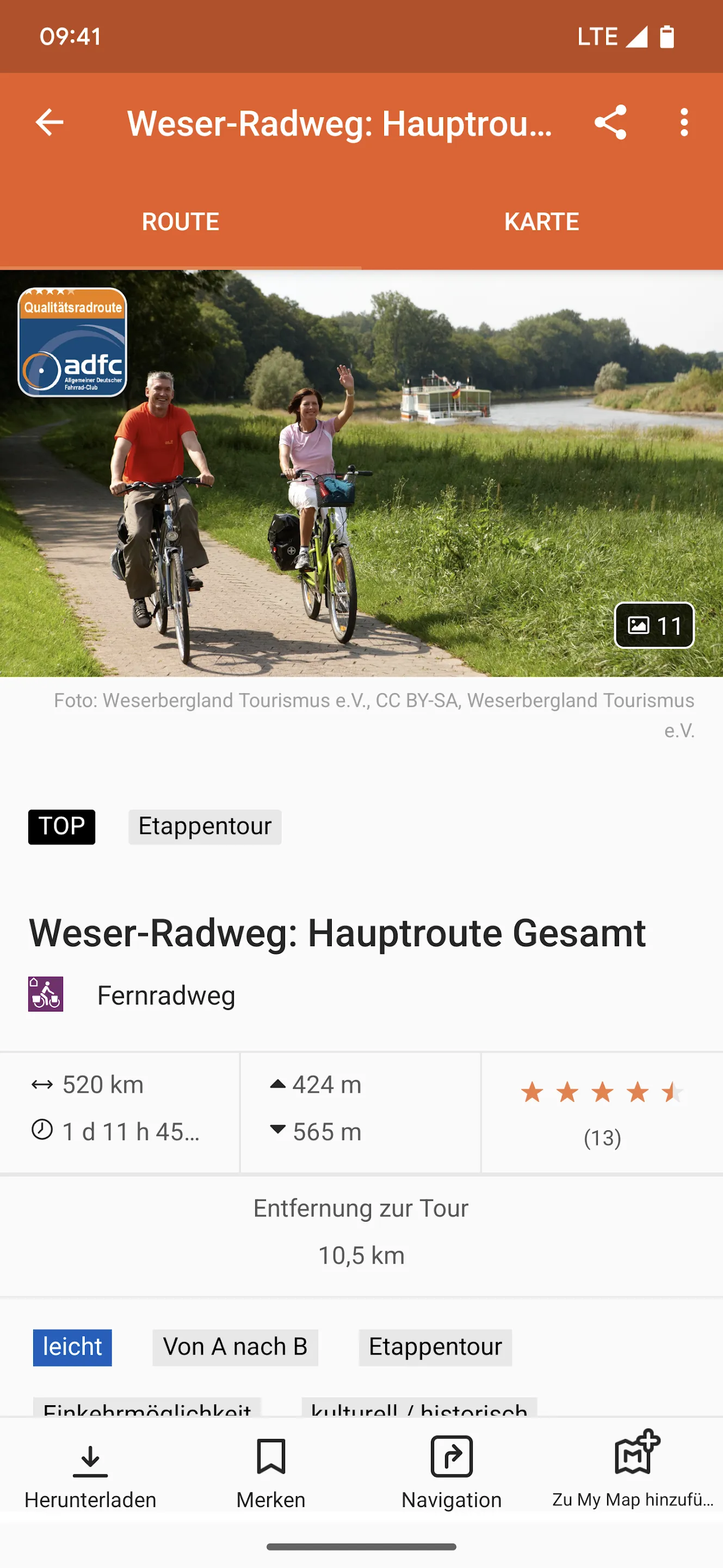 Weser-Radweg | Indus Appstore | Screenshot