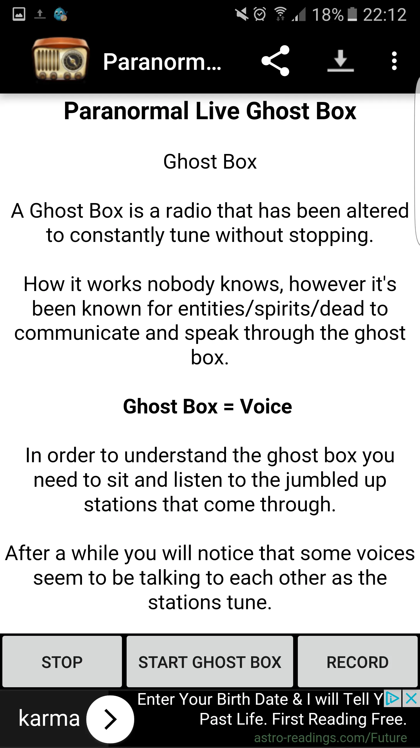 Paranormal Live Ghost Box | Indus Appstore | Screenshot