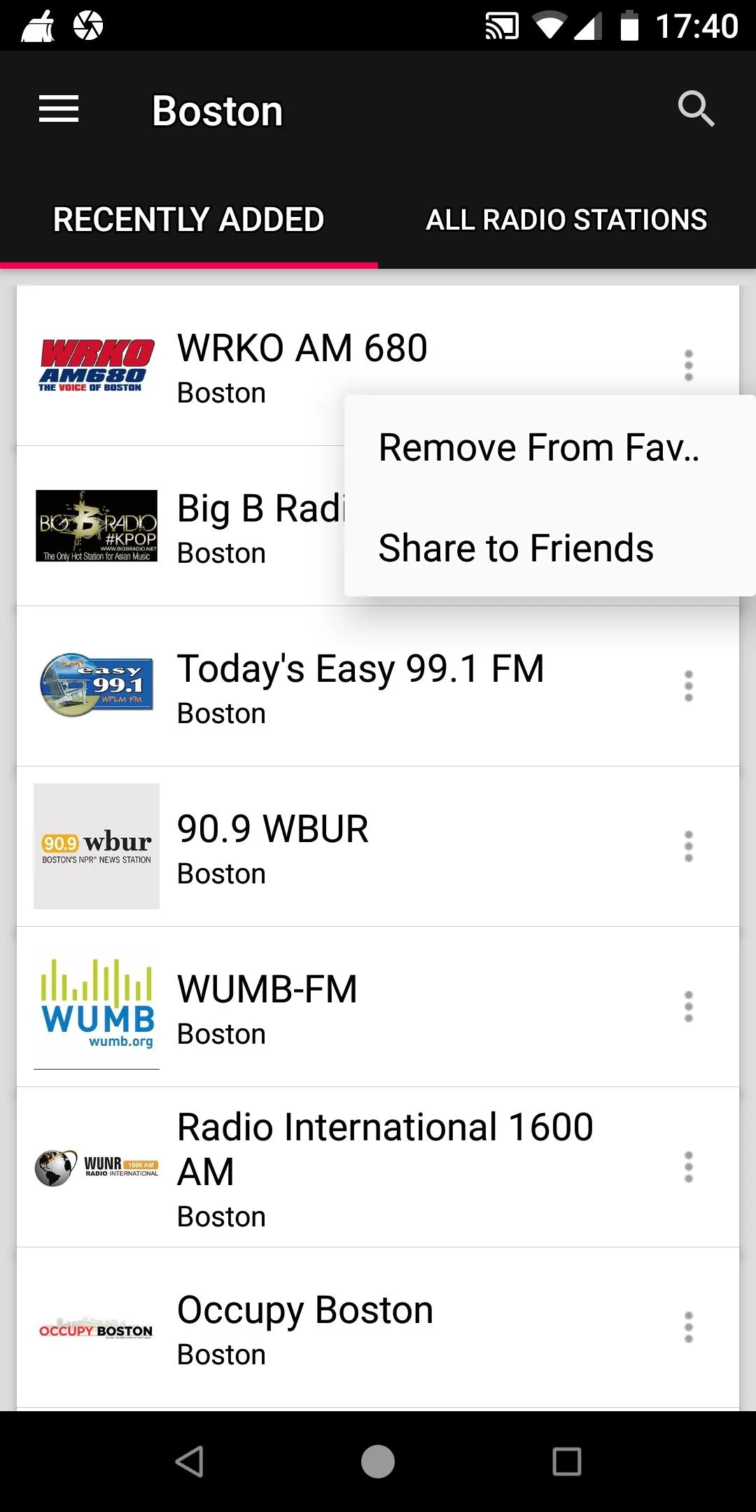 Boston Radio Stations -  USA | Indus Appstore | Screenshot