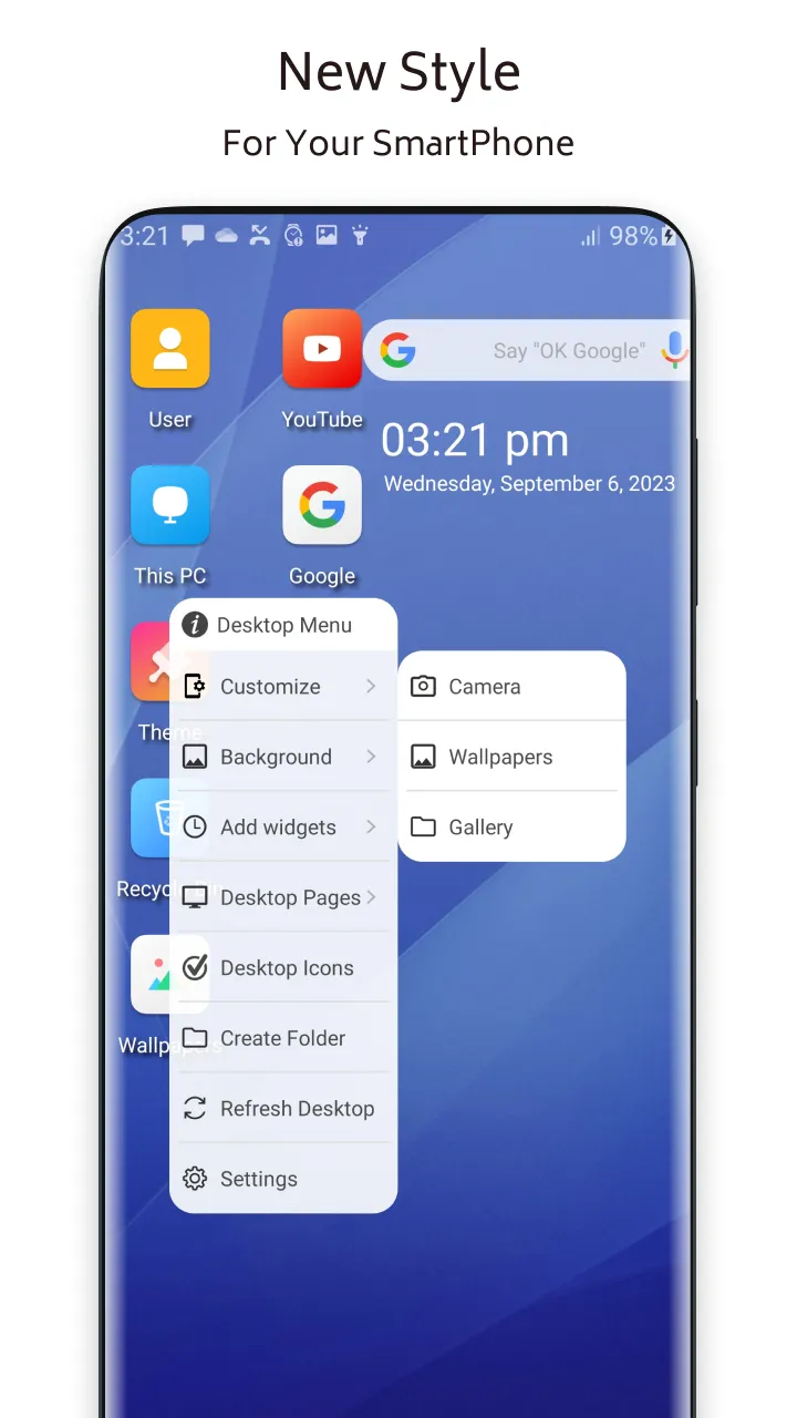 Computer Launcher Theme win 10 | Indus Appstore | Screenshot