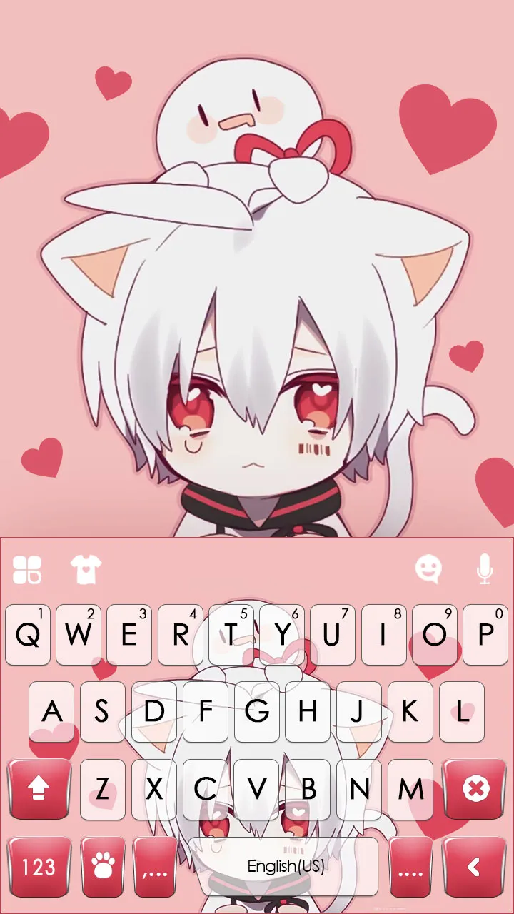 Anime Cat Boy Keyboard Backgro | Indus Appstore | Screenshot