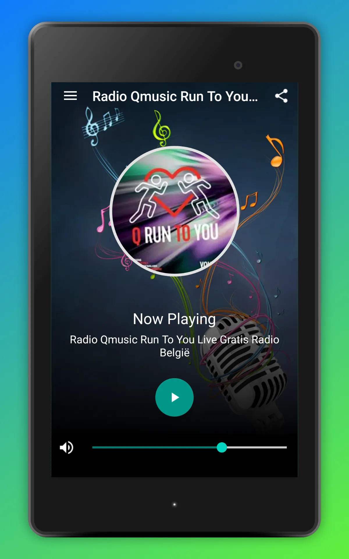 Radio Qmusic Run To You België | Indus Appstore | Screenshot