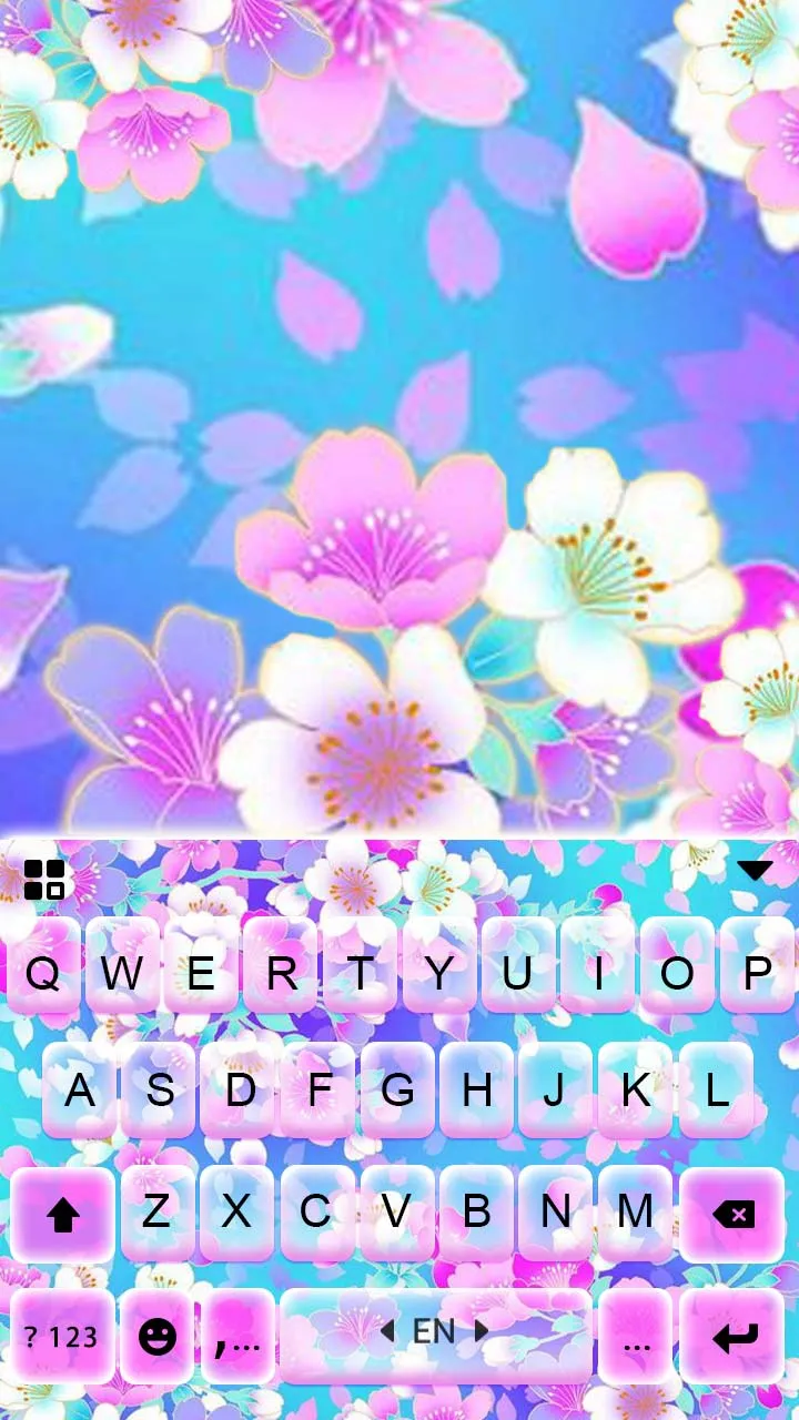 Bright Flowers 2 Keyboard Back | Indus Appstore | Screenshot