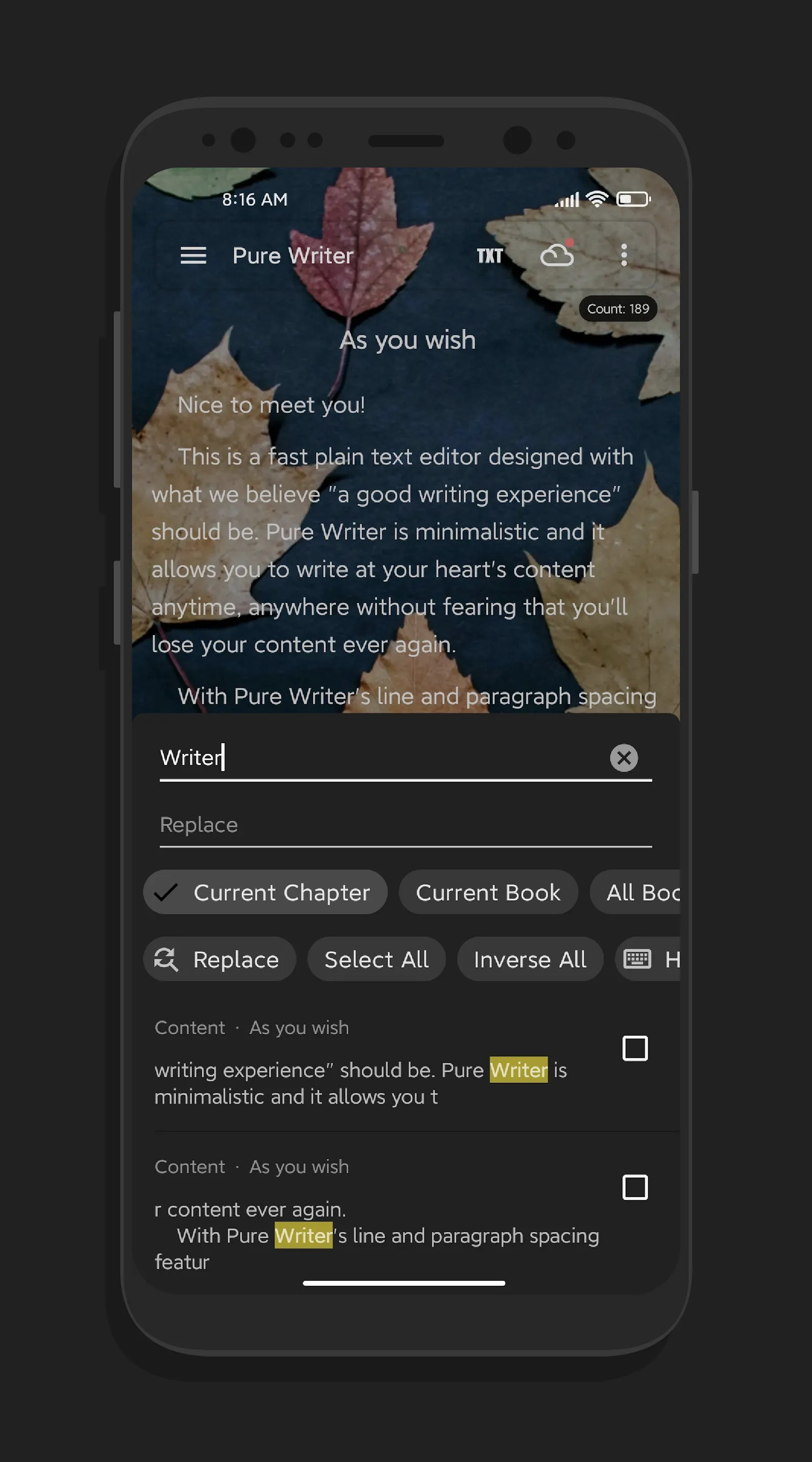 Pure Writer - Writing & Notes | Indus Appstore | Screenshot