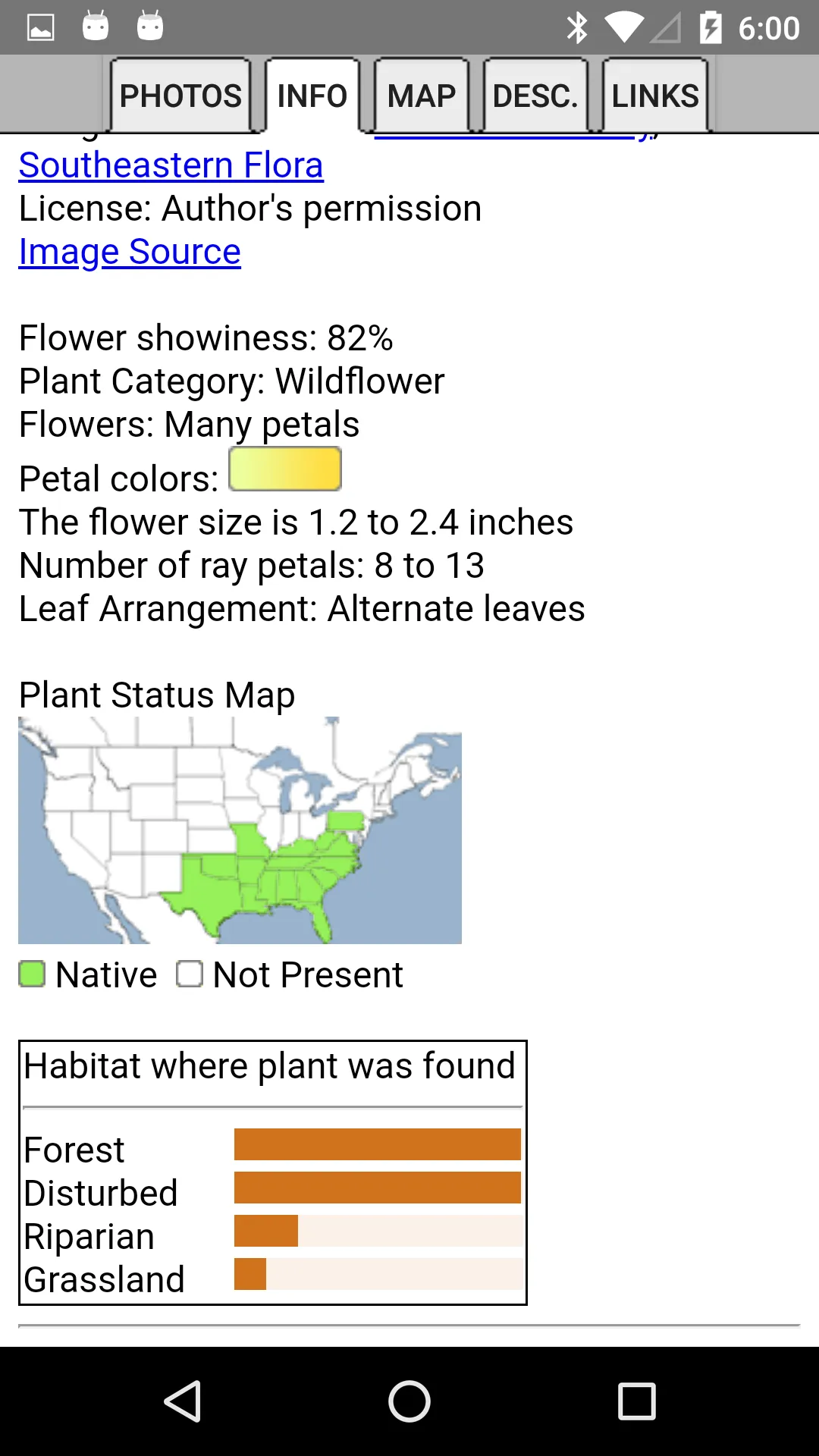 Alabama Wildflowers | Indus Appstore | Screenshot