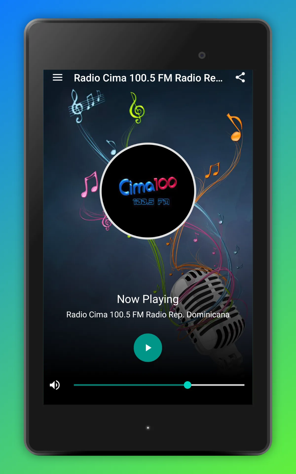 Radio Cima 100.5 FM Dominicana | Indus Appstore | Screenshot