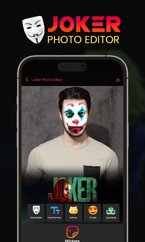 Joker Face Photo Editor App | Indus Appstore | Screenshot