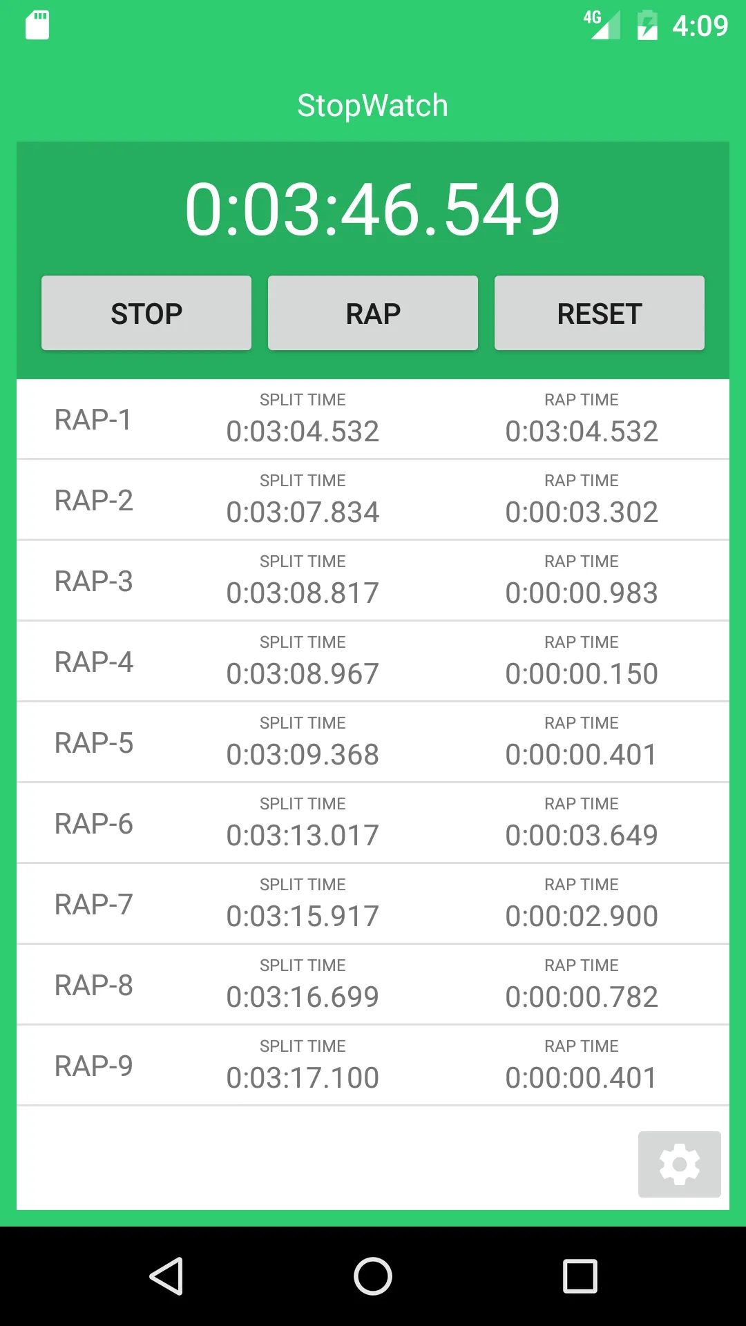 StopWatch | Indus Appstore | Screenshot