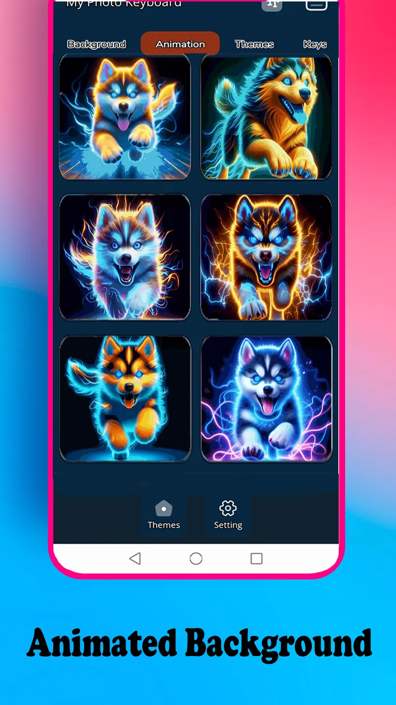 Siberian Husky Puppie Keyboard | Indus Appstore | Screenshot