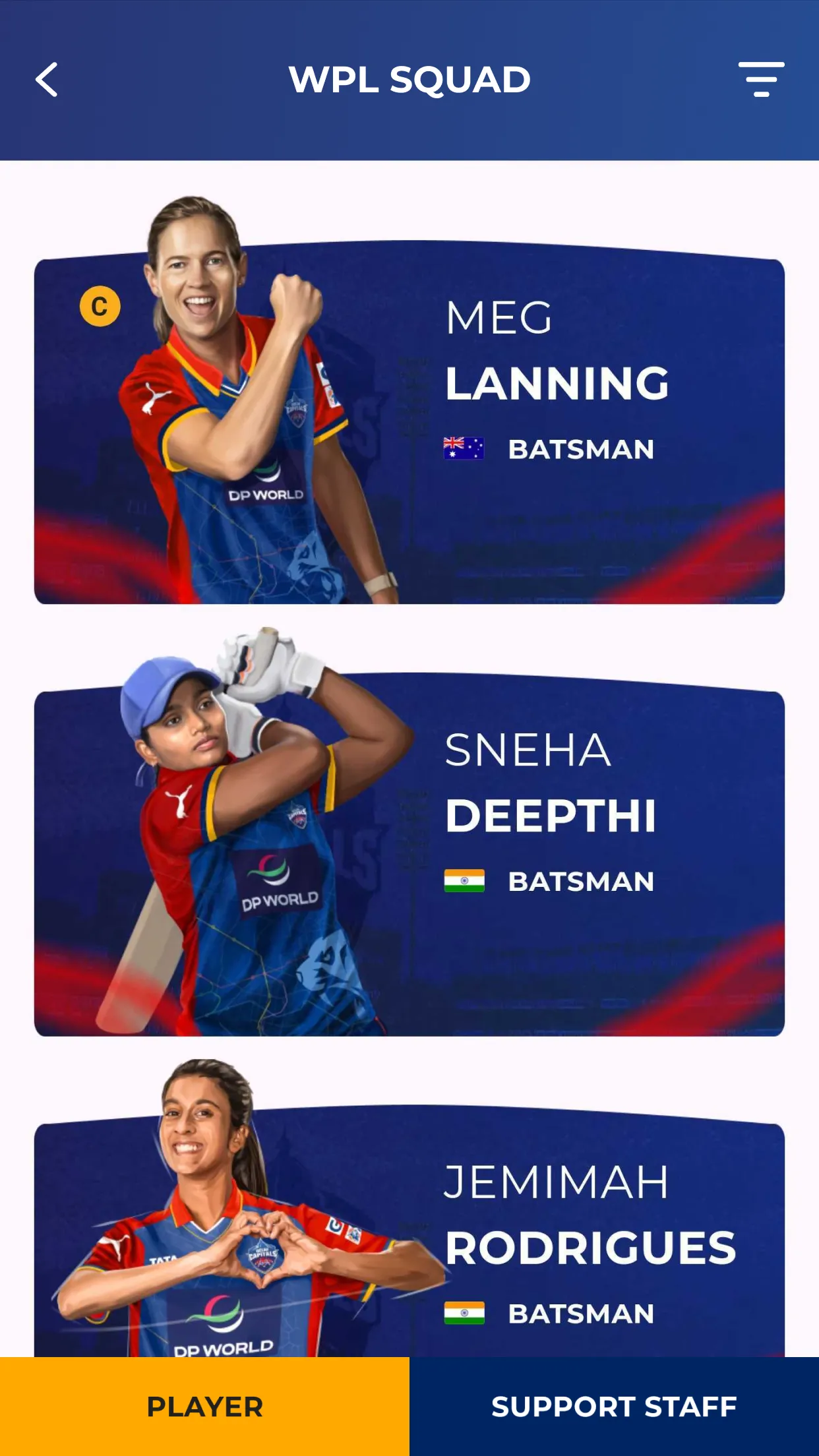 Delhi Capitals Official App | Indus Appstore | Screenshot