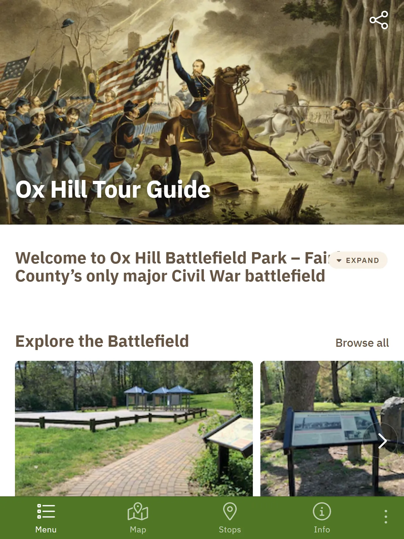 Ox Hill Battlefield Tour Guide | Indus Appstore | Screenshot