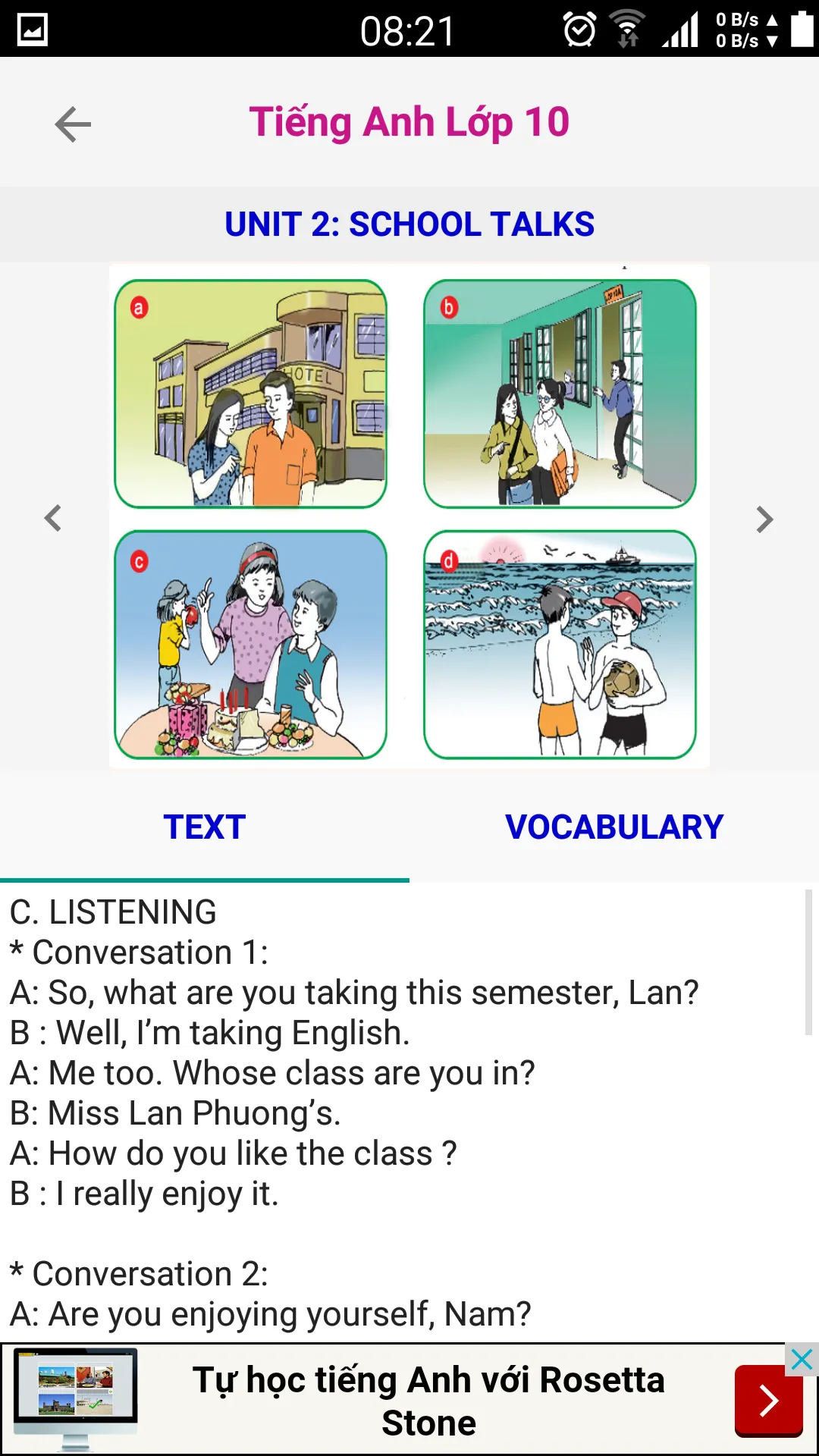 Tieng Anh Lop 10 - English 10 | Indus Appstore | Screenshot