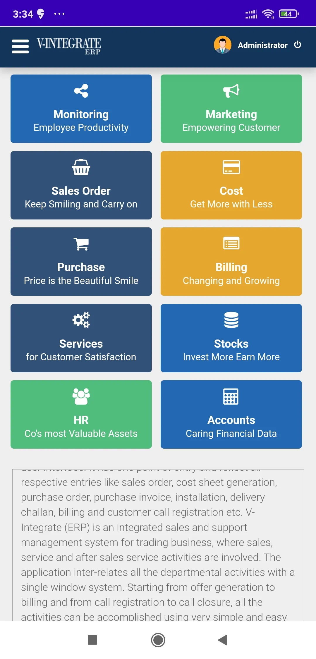 Vintegrate ERP | Indus Appstore | Screenshot